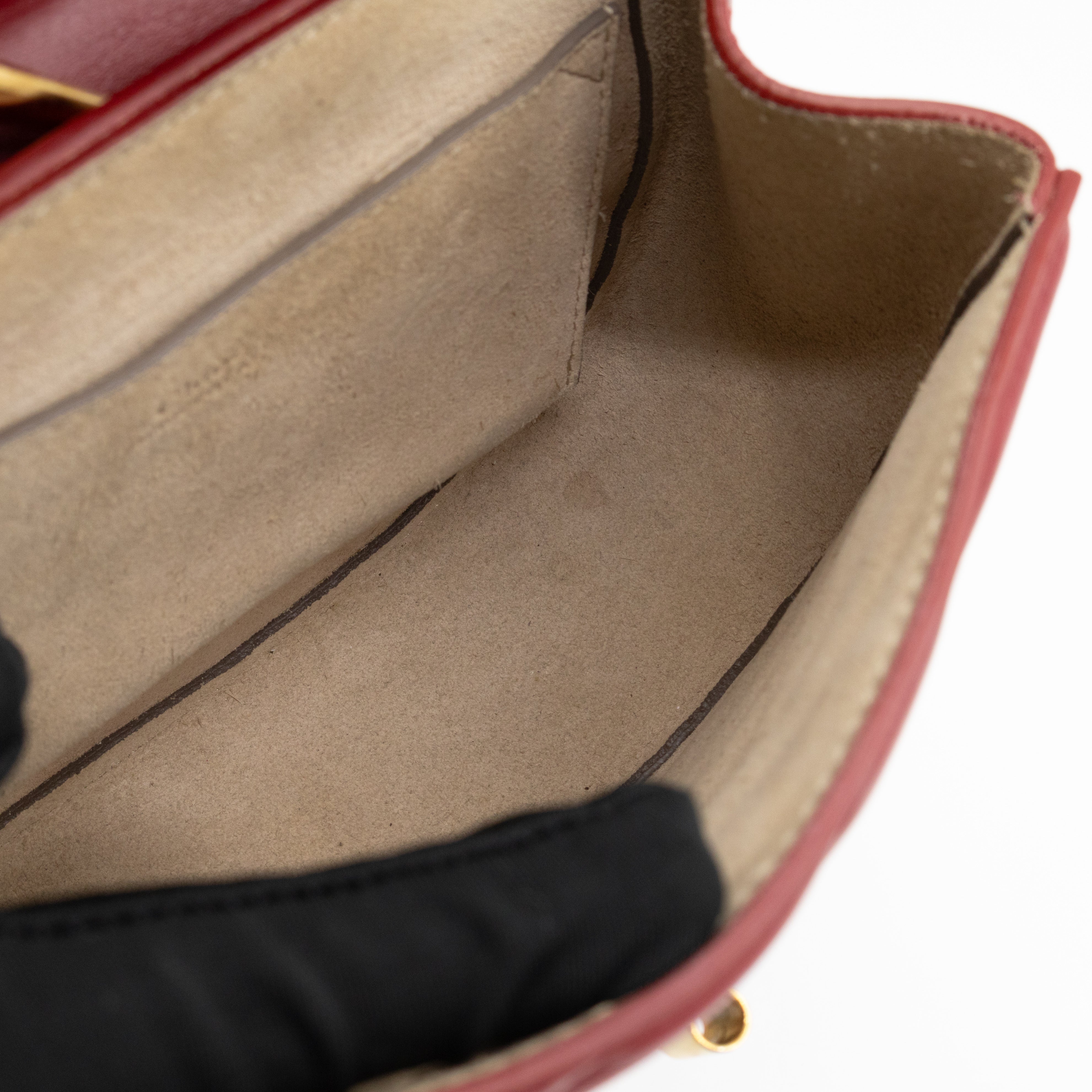 Mini Drew Burgundy Leather