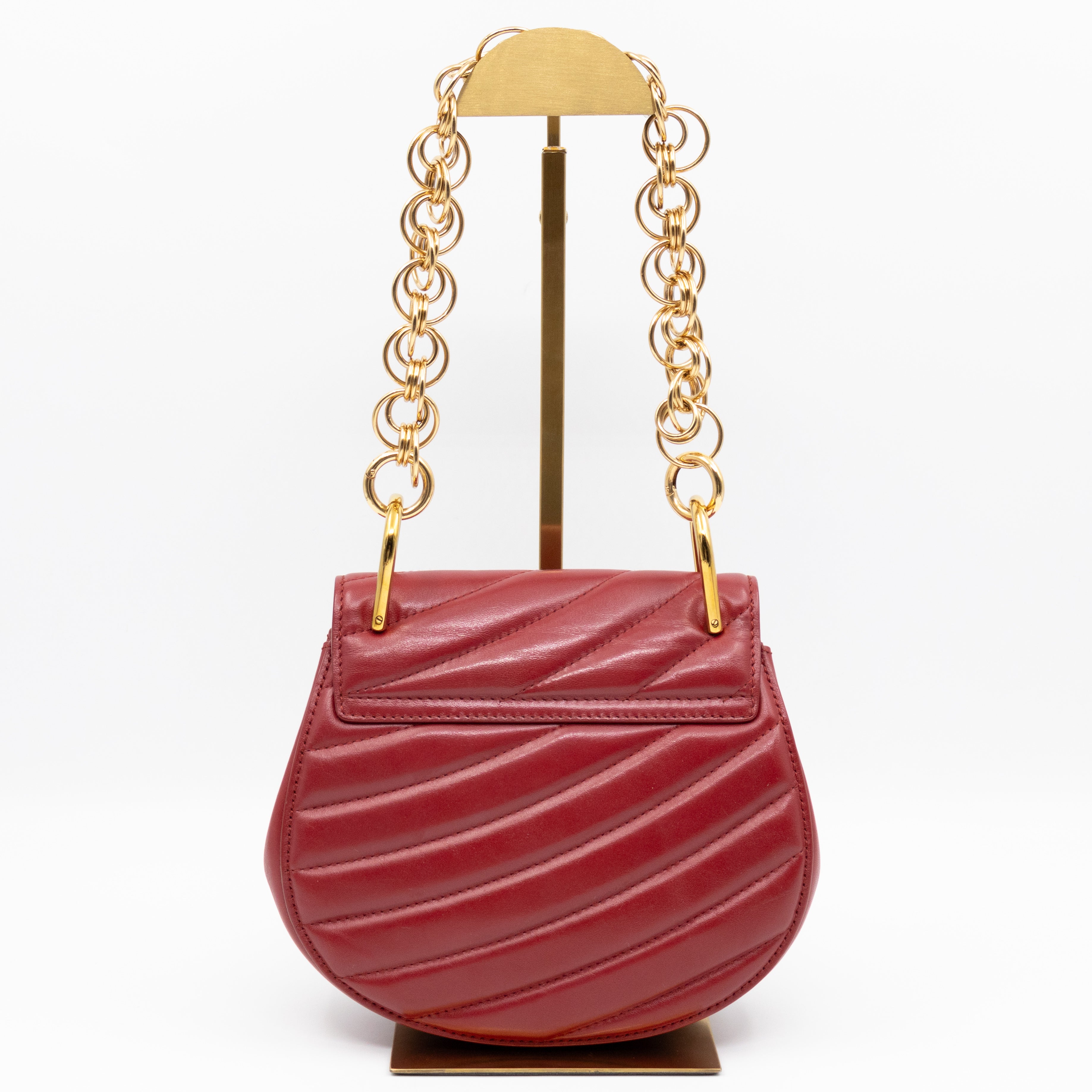 Mini Drew Burgundy Leather