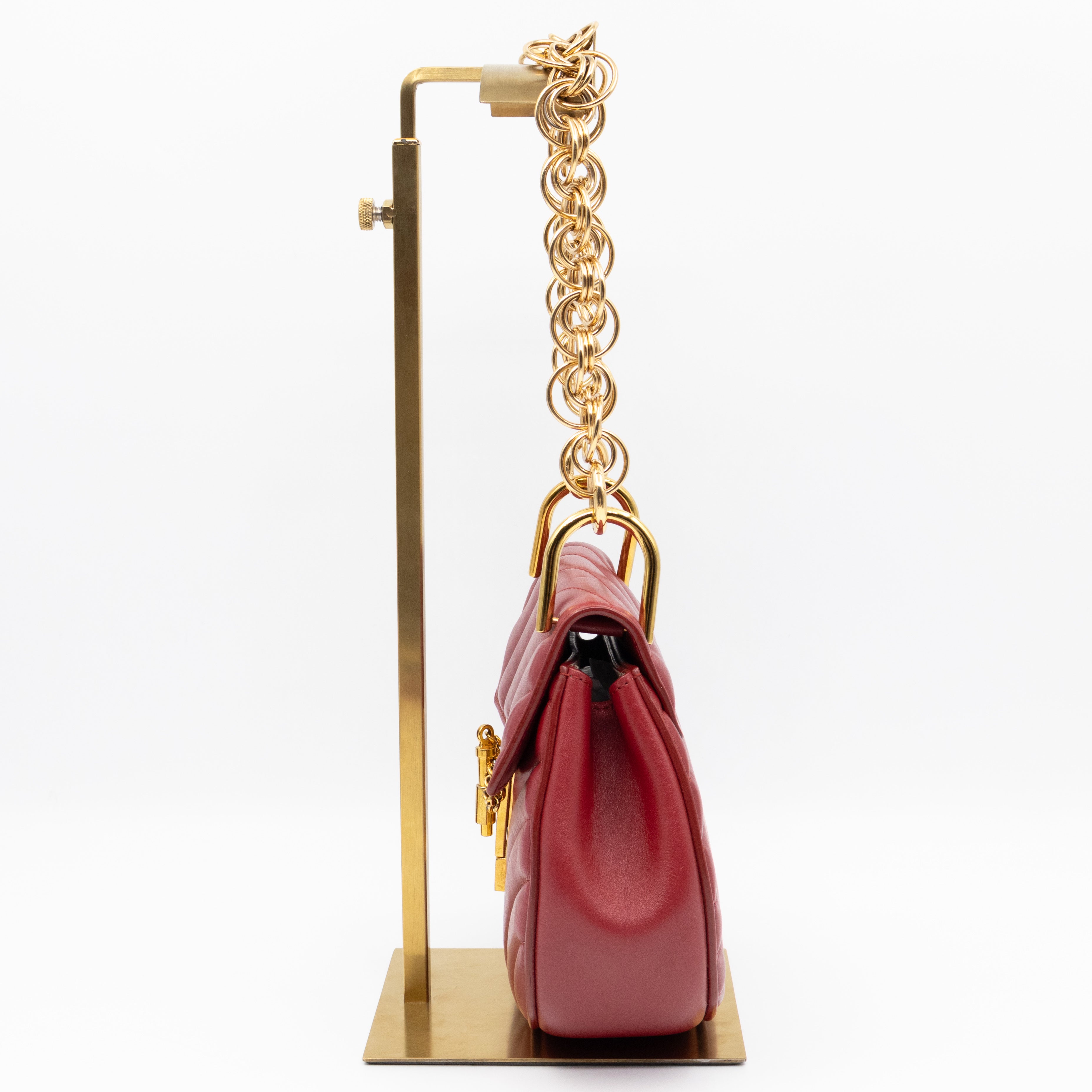 Mini Drew Burgundy Leather