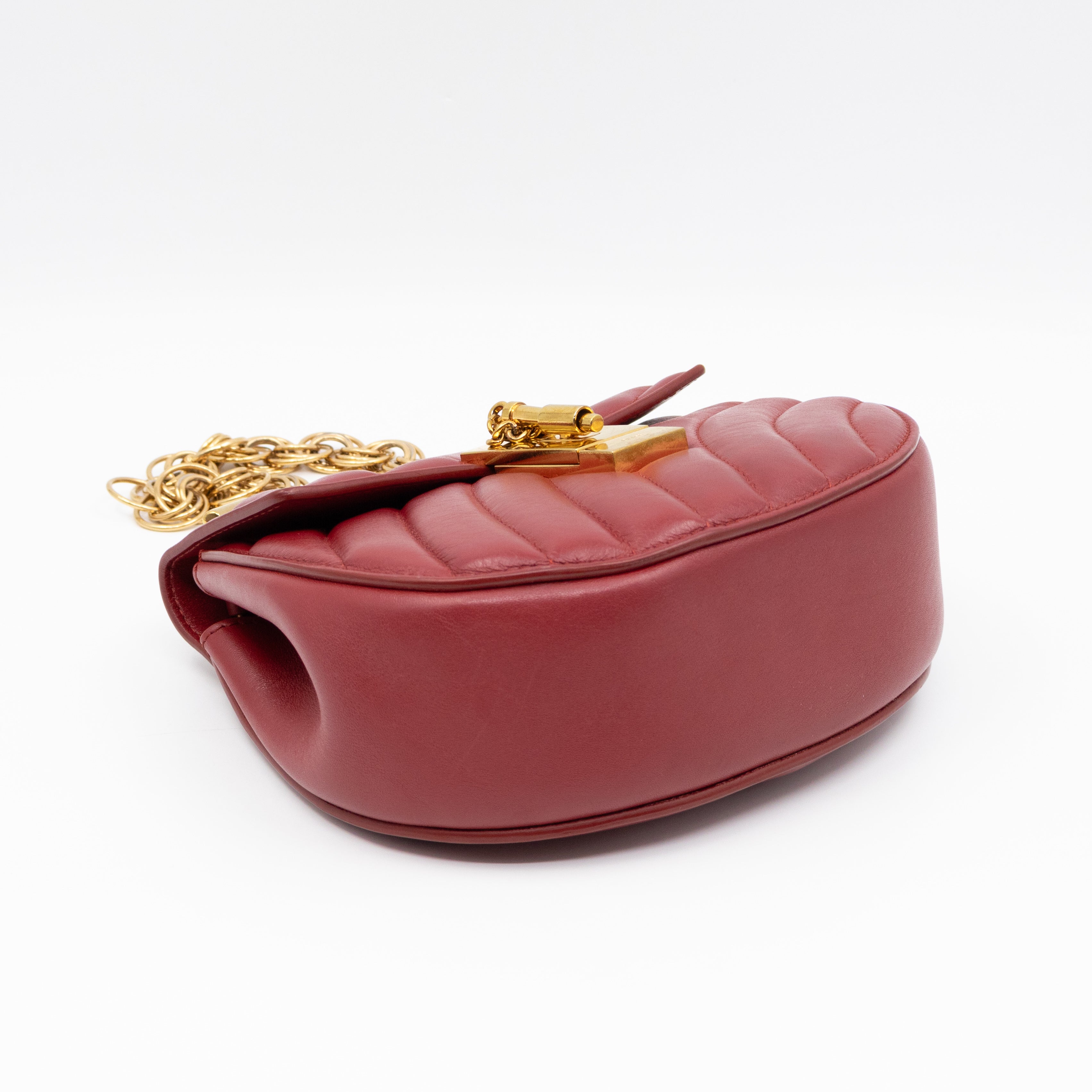 Mini Drew Burgundy Leather