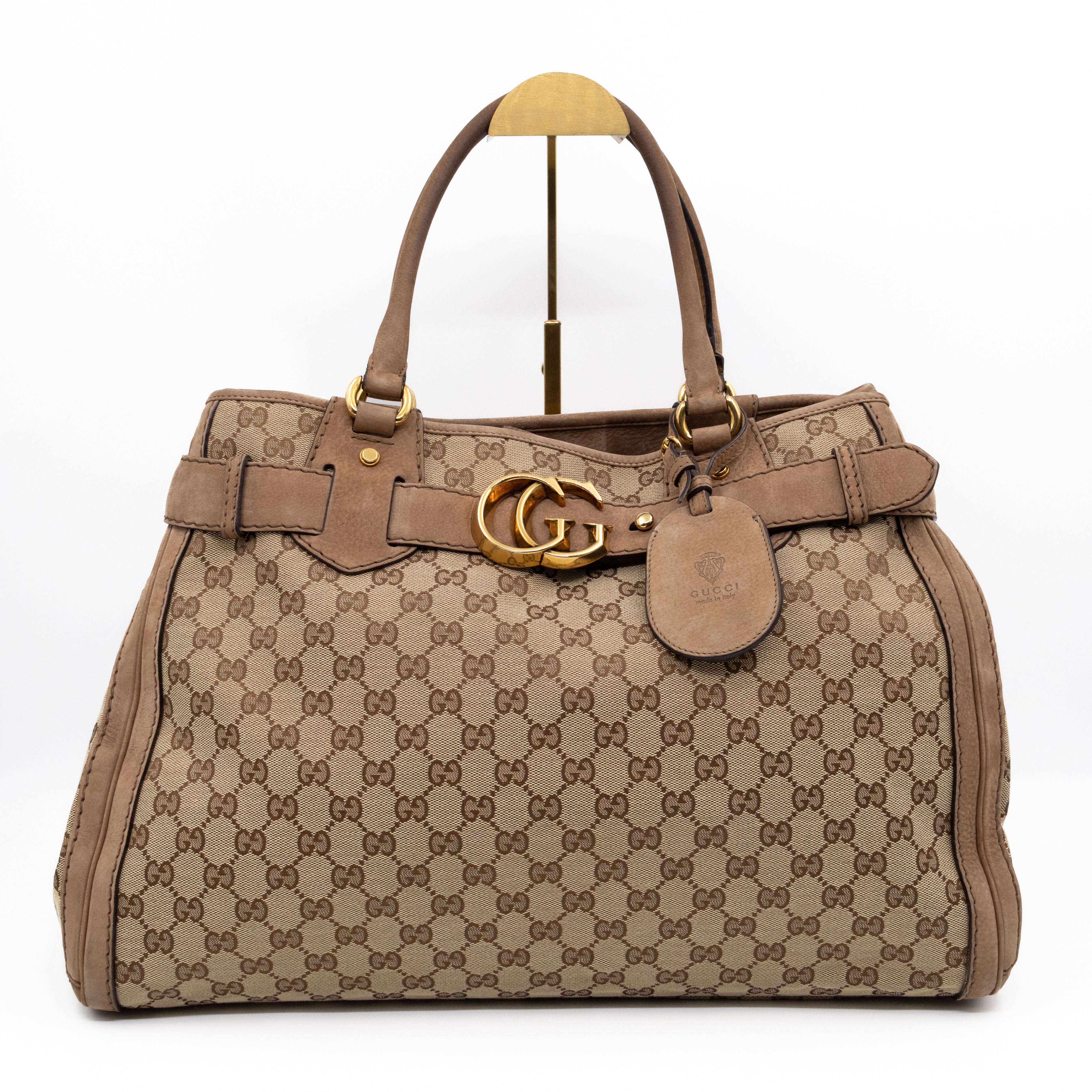 Large GG Running Bag Brown GG Supreme Canvas