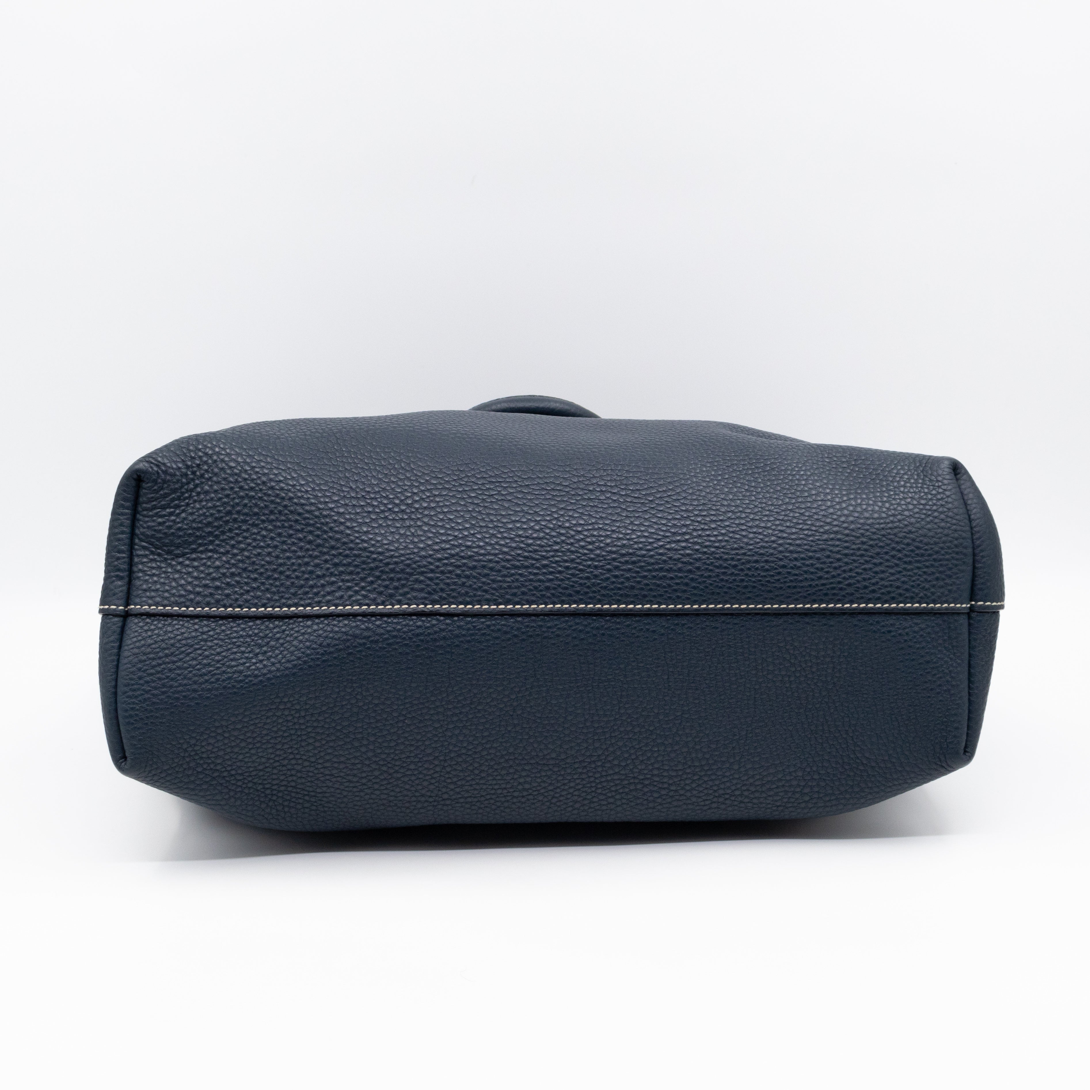 Shopper Tote Blue Leather