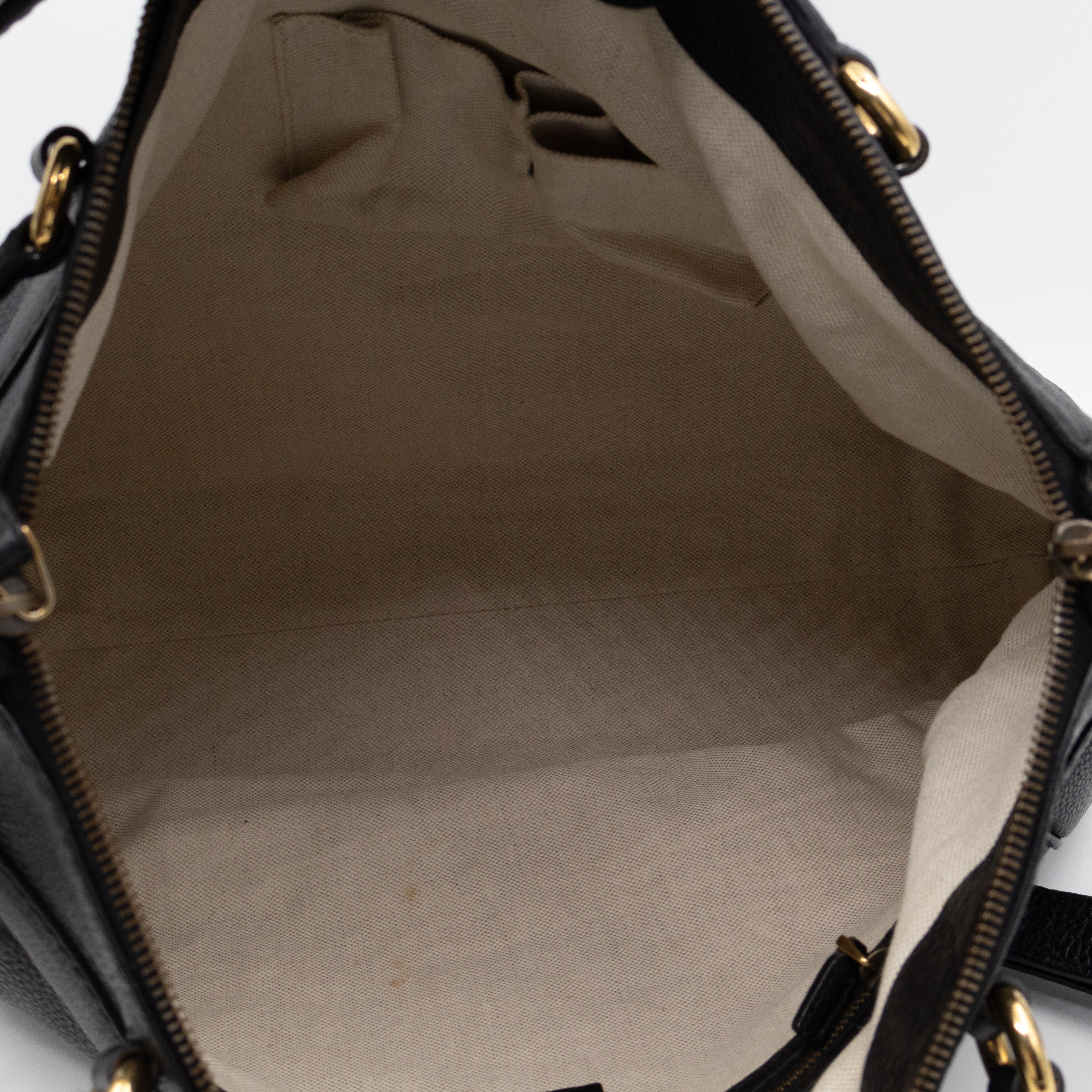 Ride Top Handle Tote Bag Black Pebbled Calfskin Leather