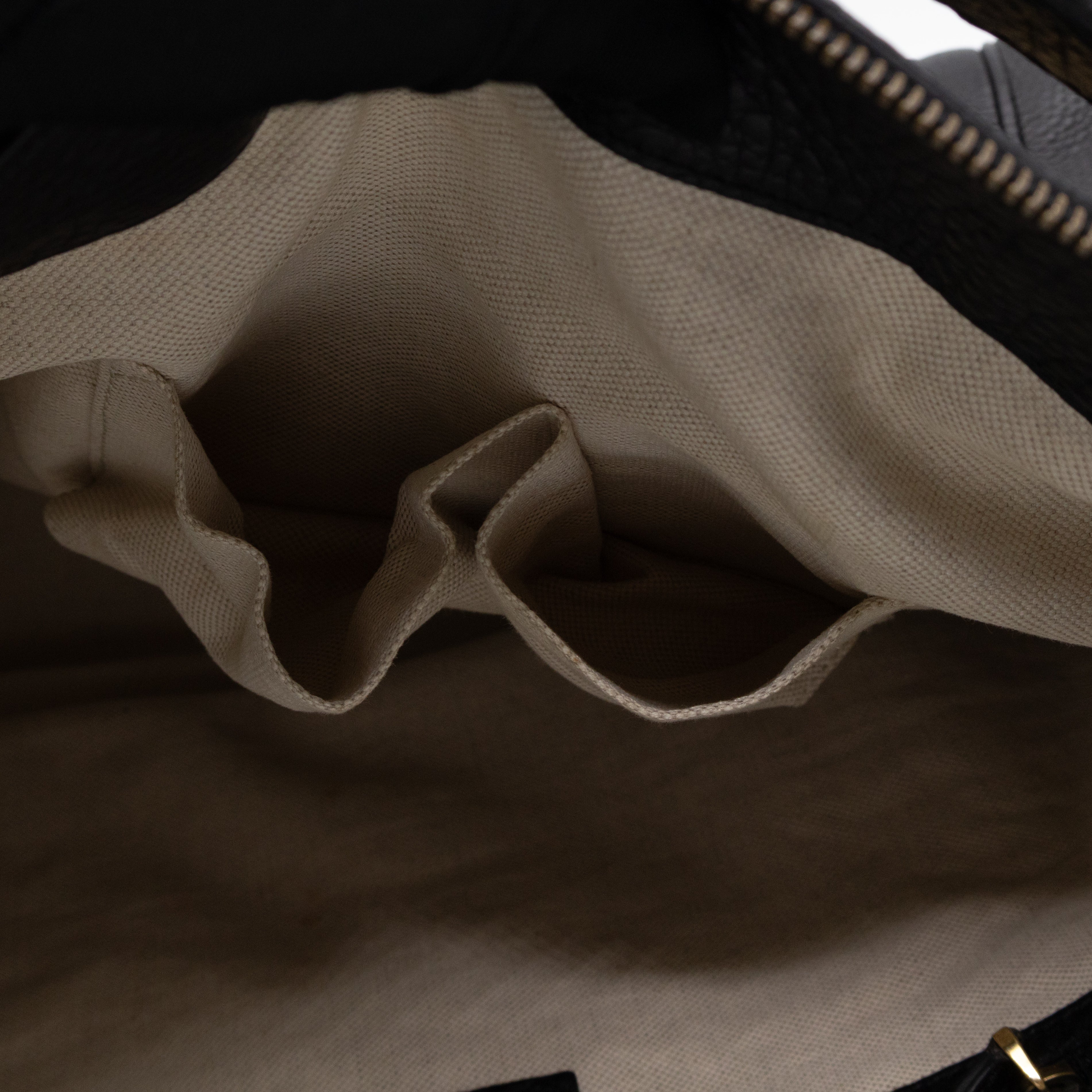 Ride Top Handle Tote Bag Black Pebbled Calfskin Leather