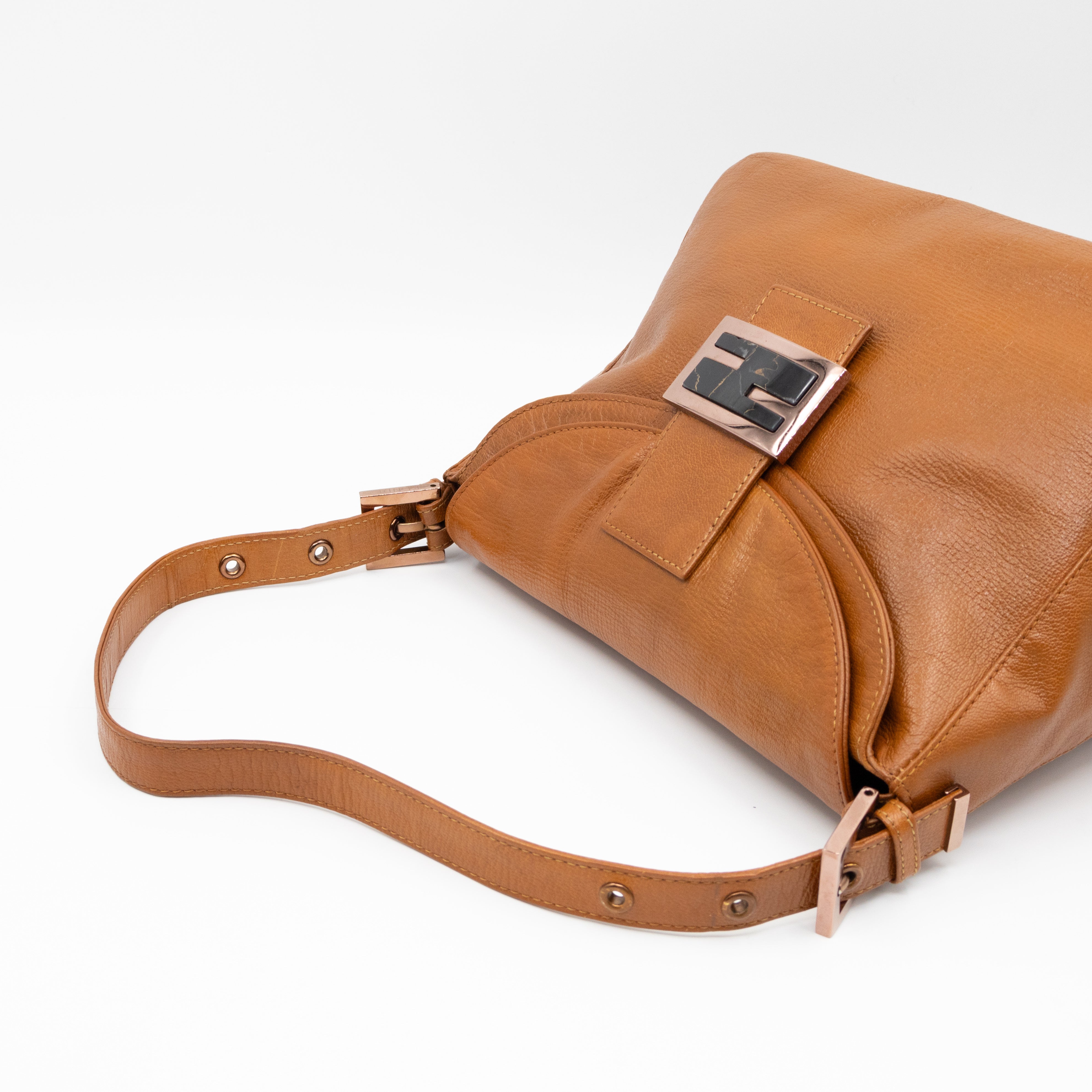 Mamma Forever Baguette Brown Leather