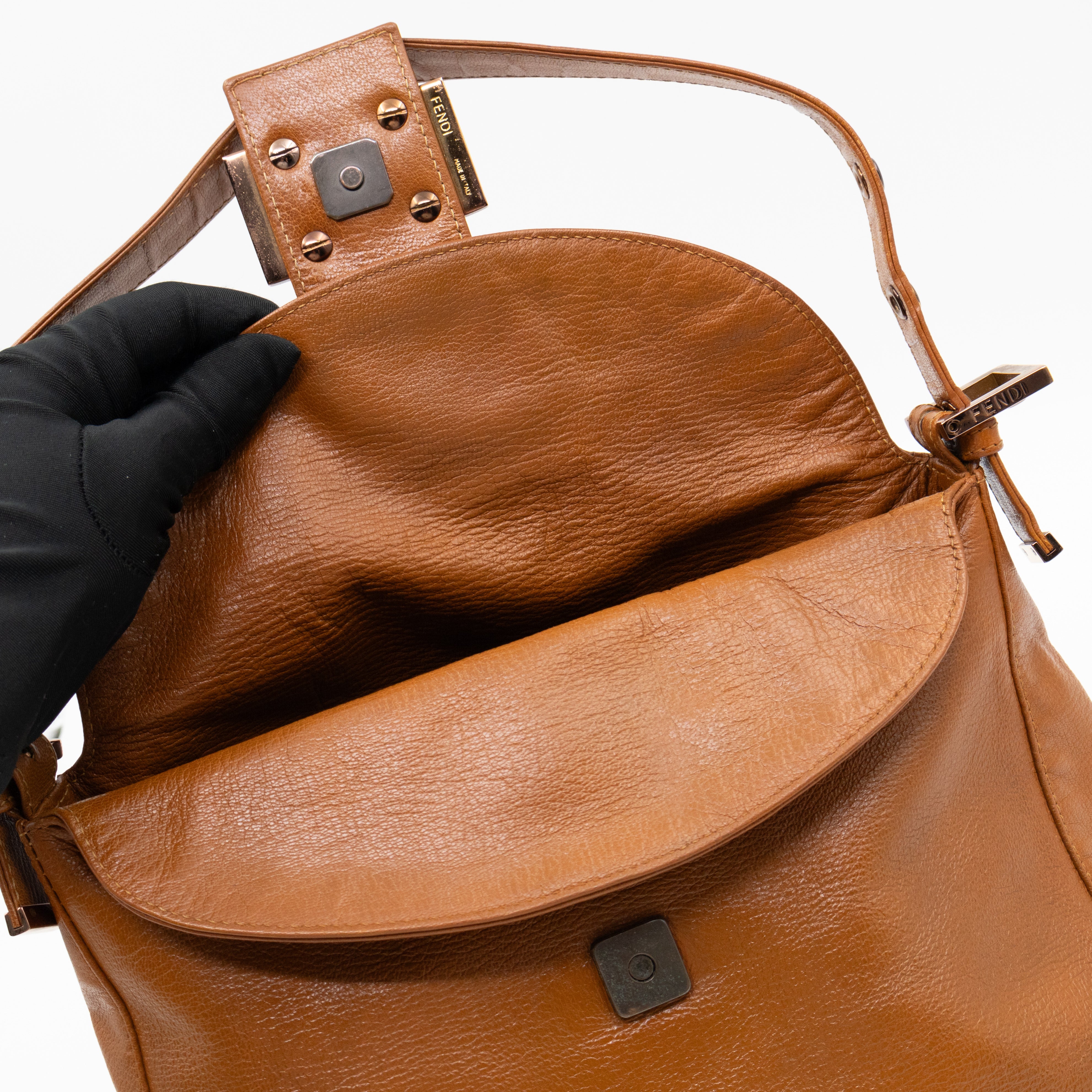 Mamma Forever Baguette Brown Leather
