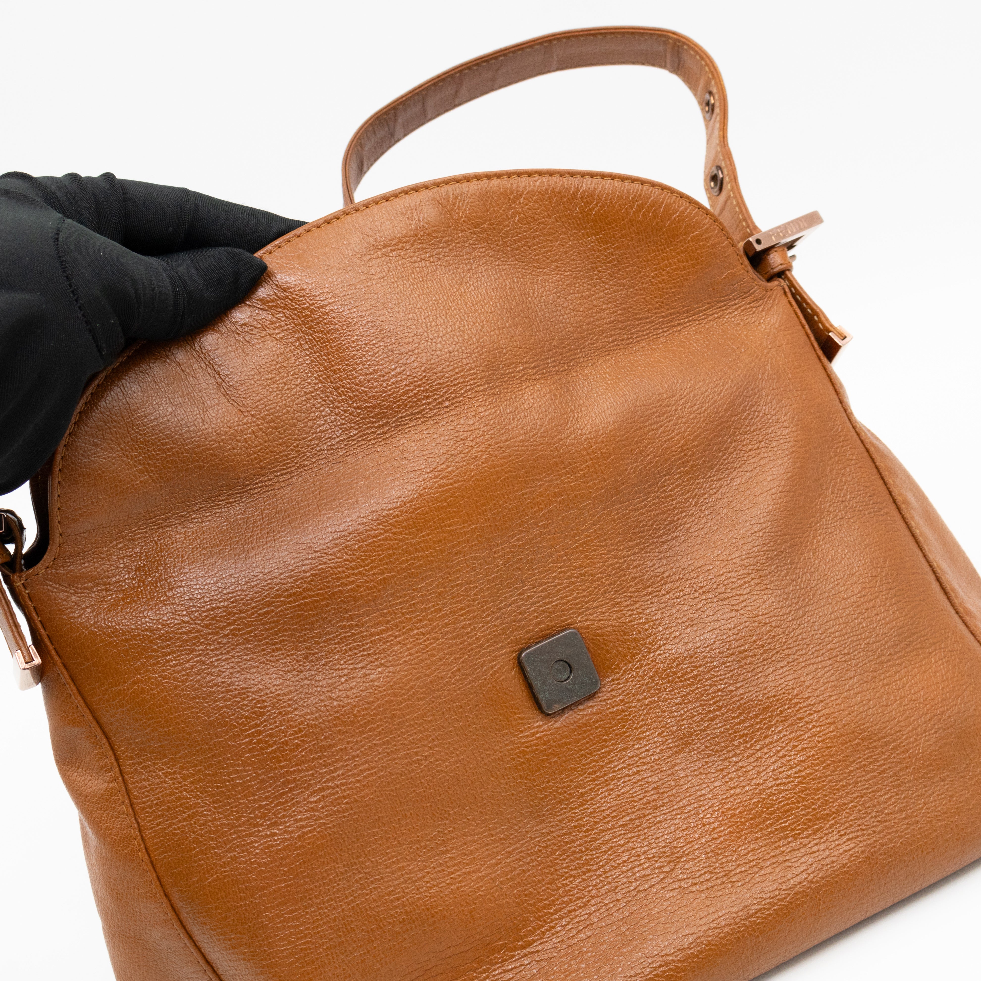 Mamma Forever Baguette Brown Leather