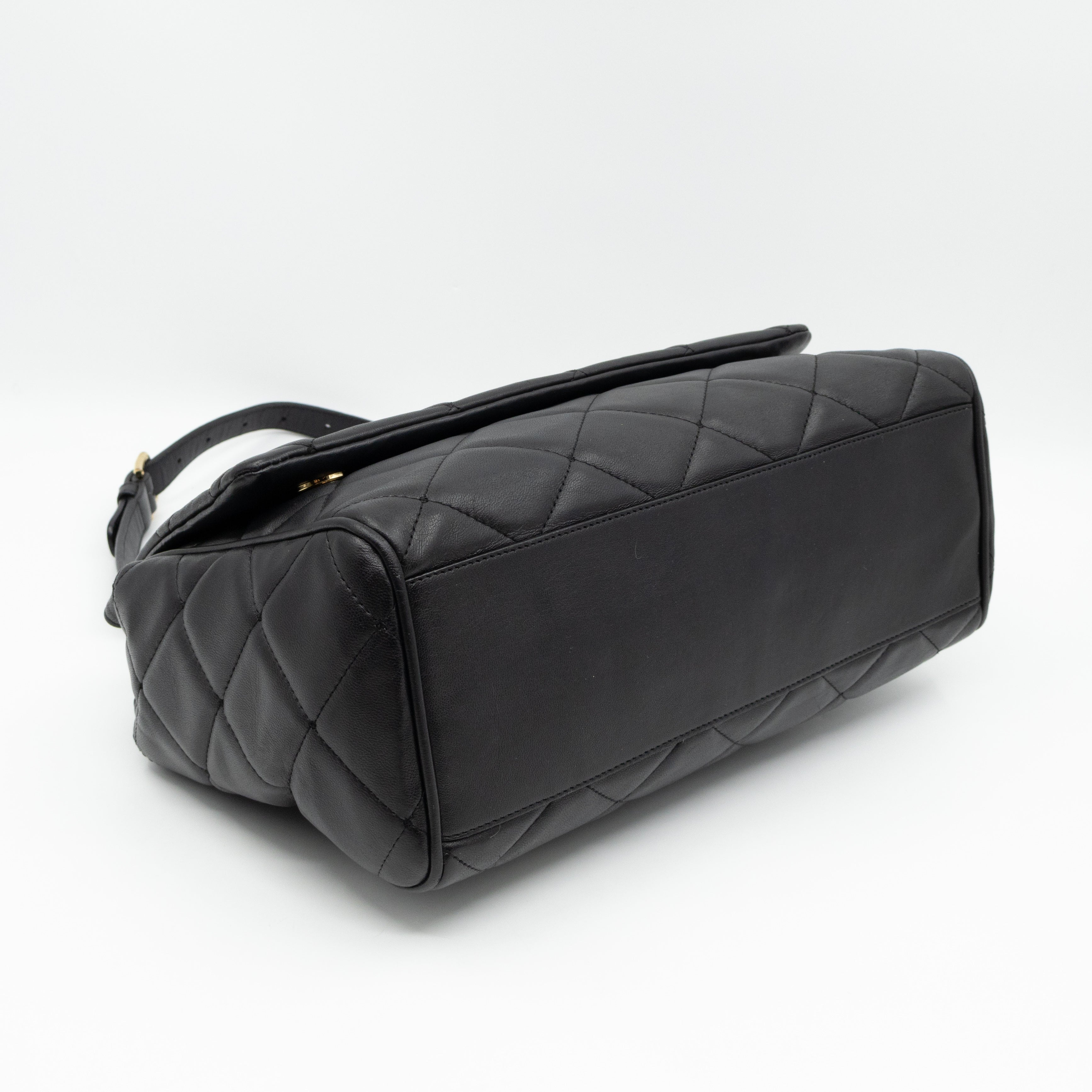 Miss Kate Quilted Black Leather