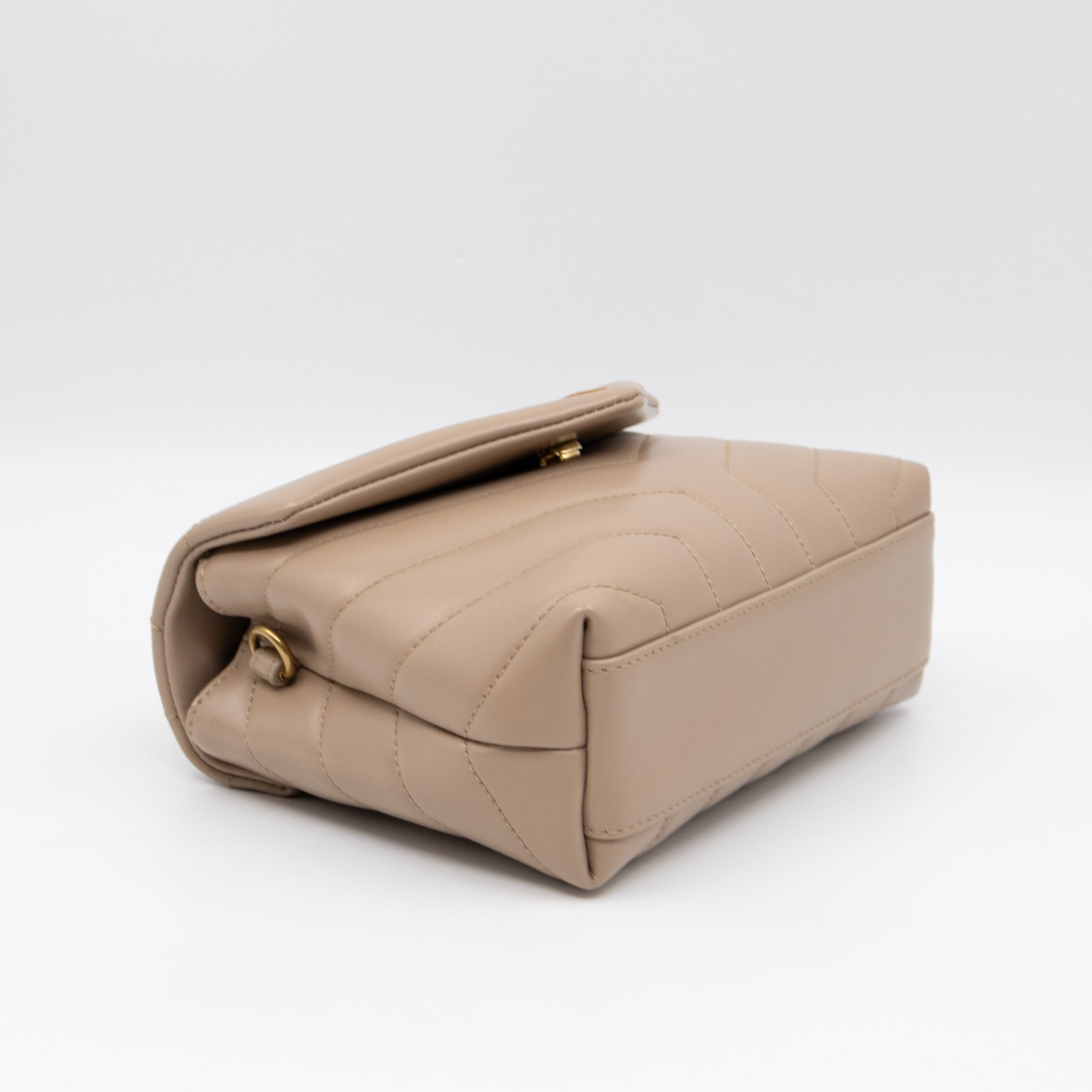 Loulou Toy Dark Beige Leather