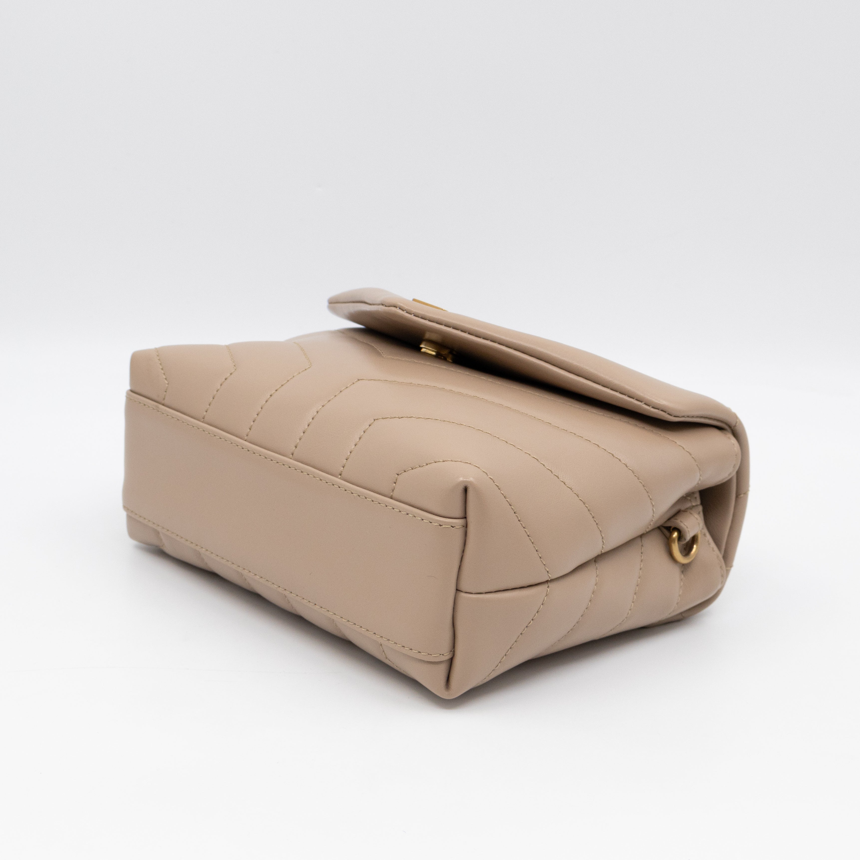 Loulou Toy Dark Beige Leather