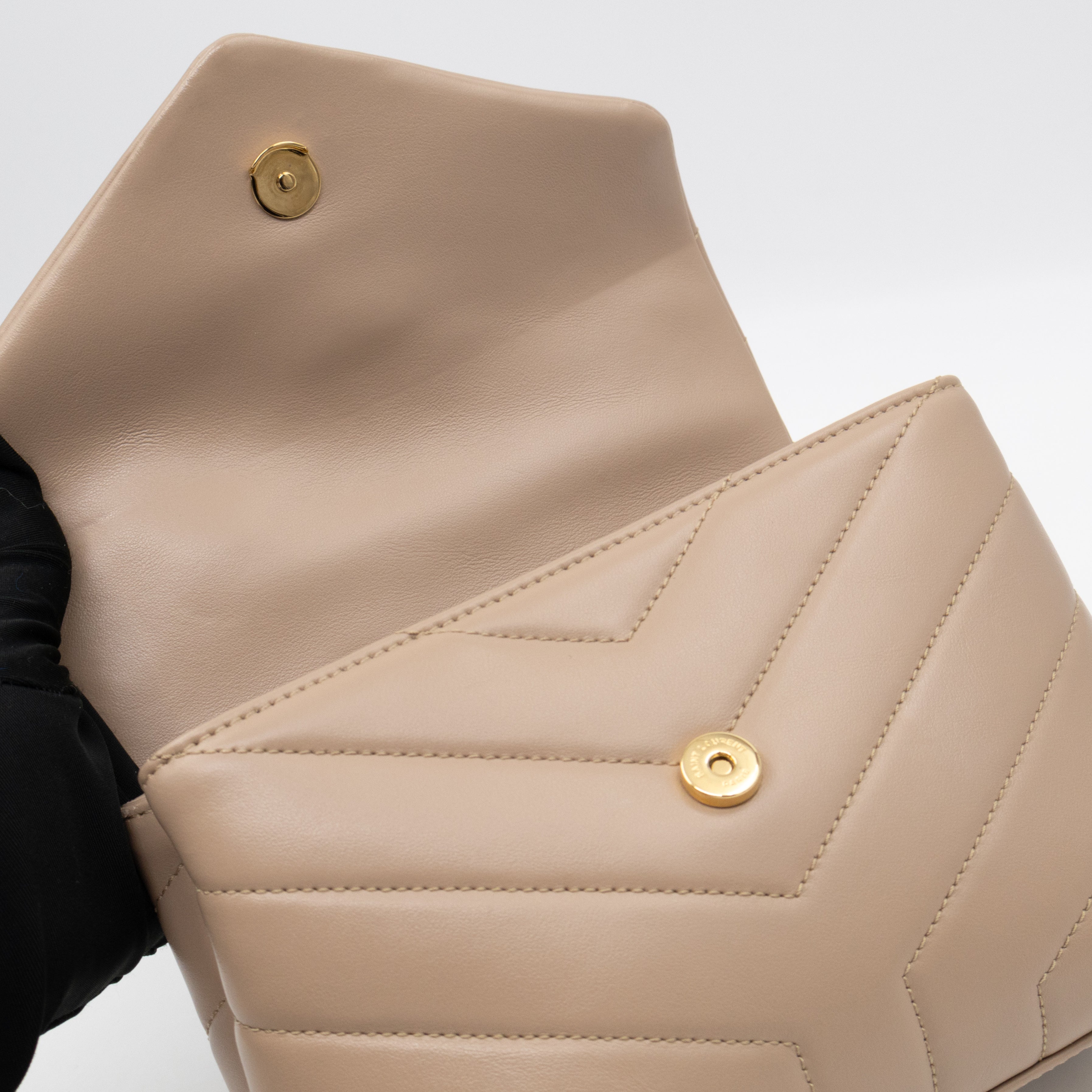 Loulou Toy Dark Beige Leather