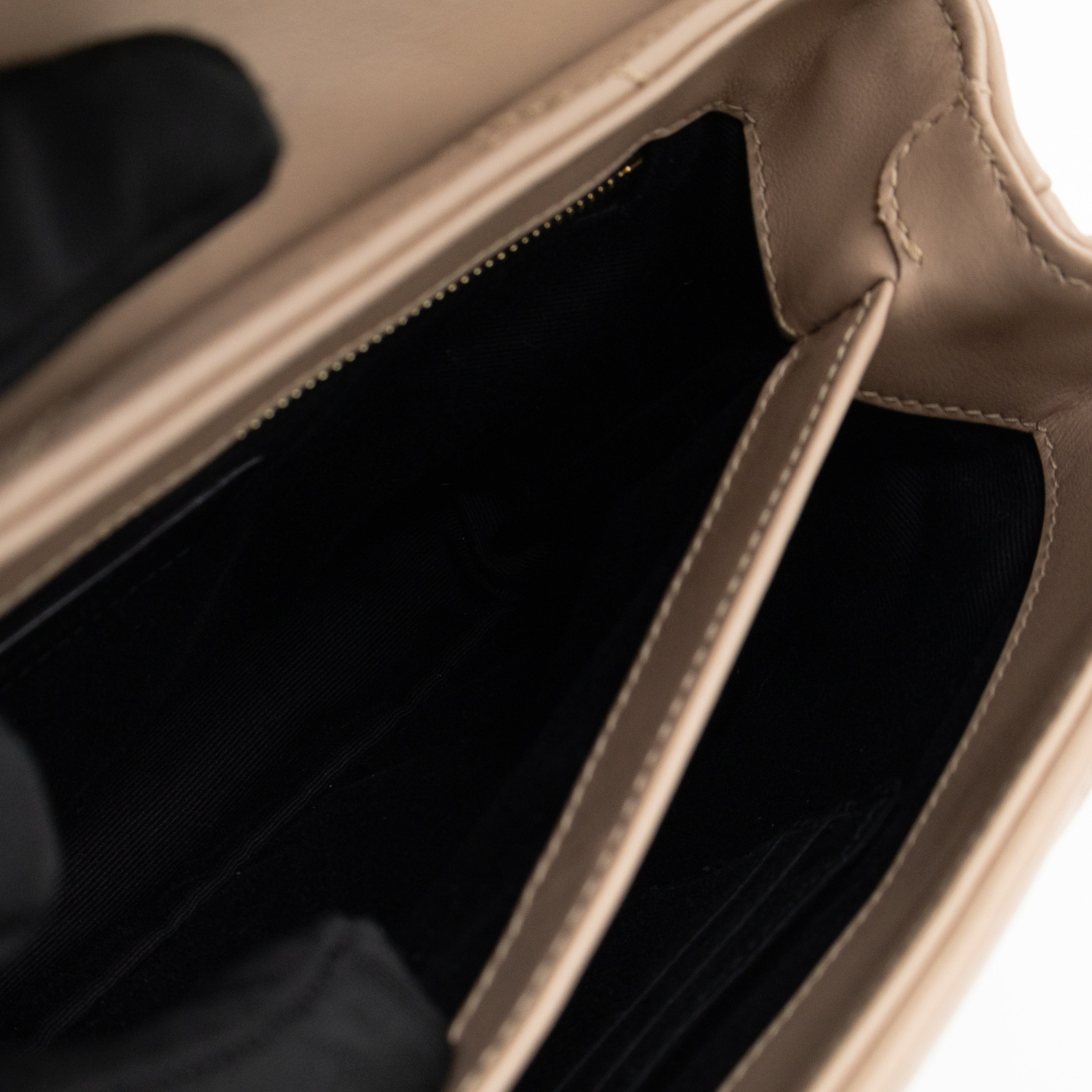 Loulou Toy Dark Beige Leather