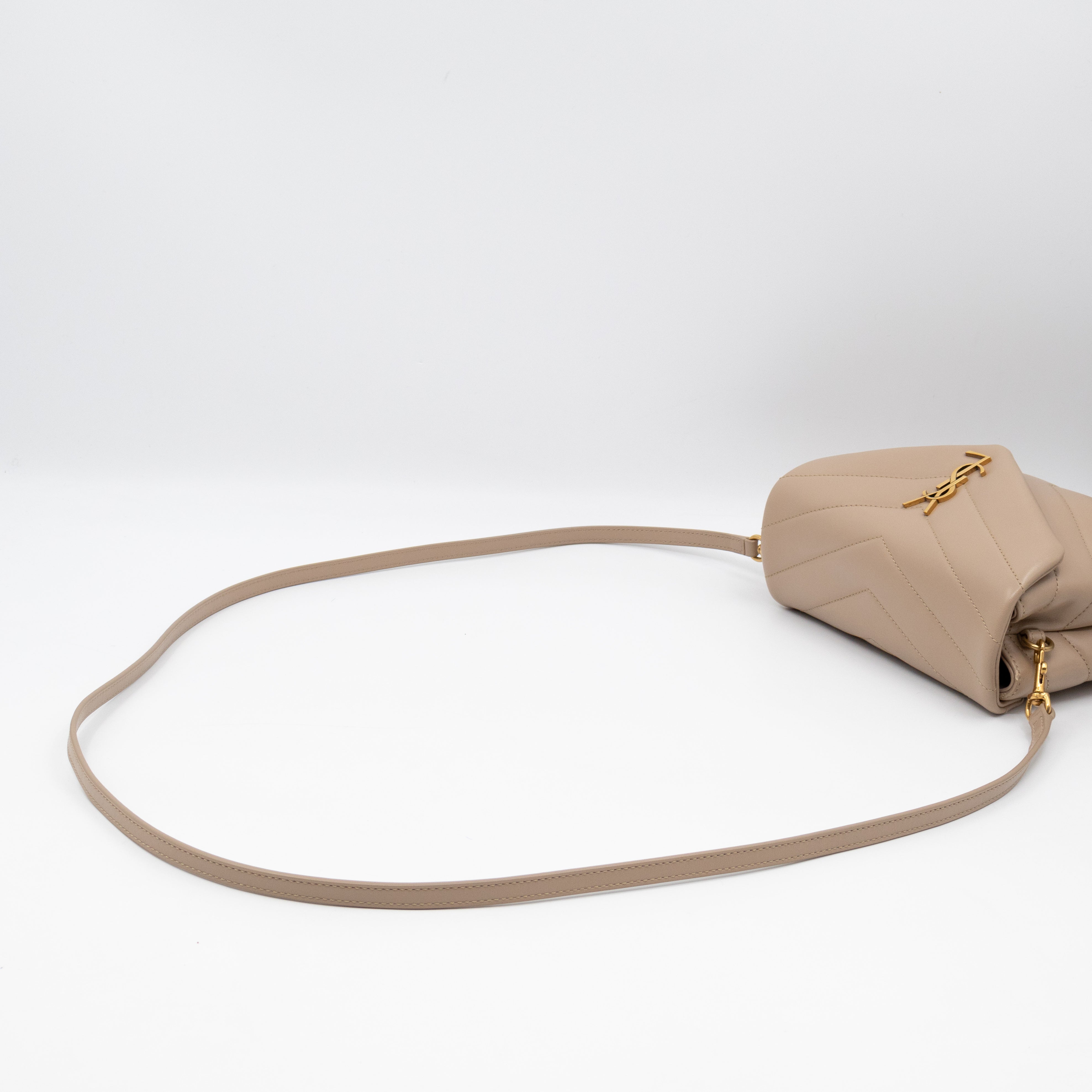 Loulou Toy Dark Beige Leather