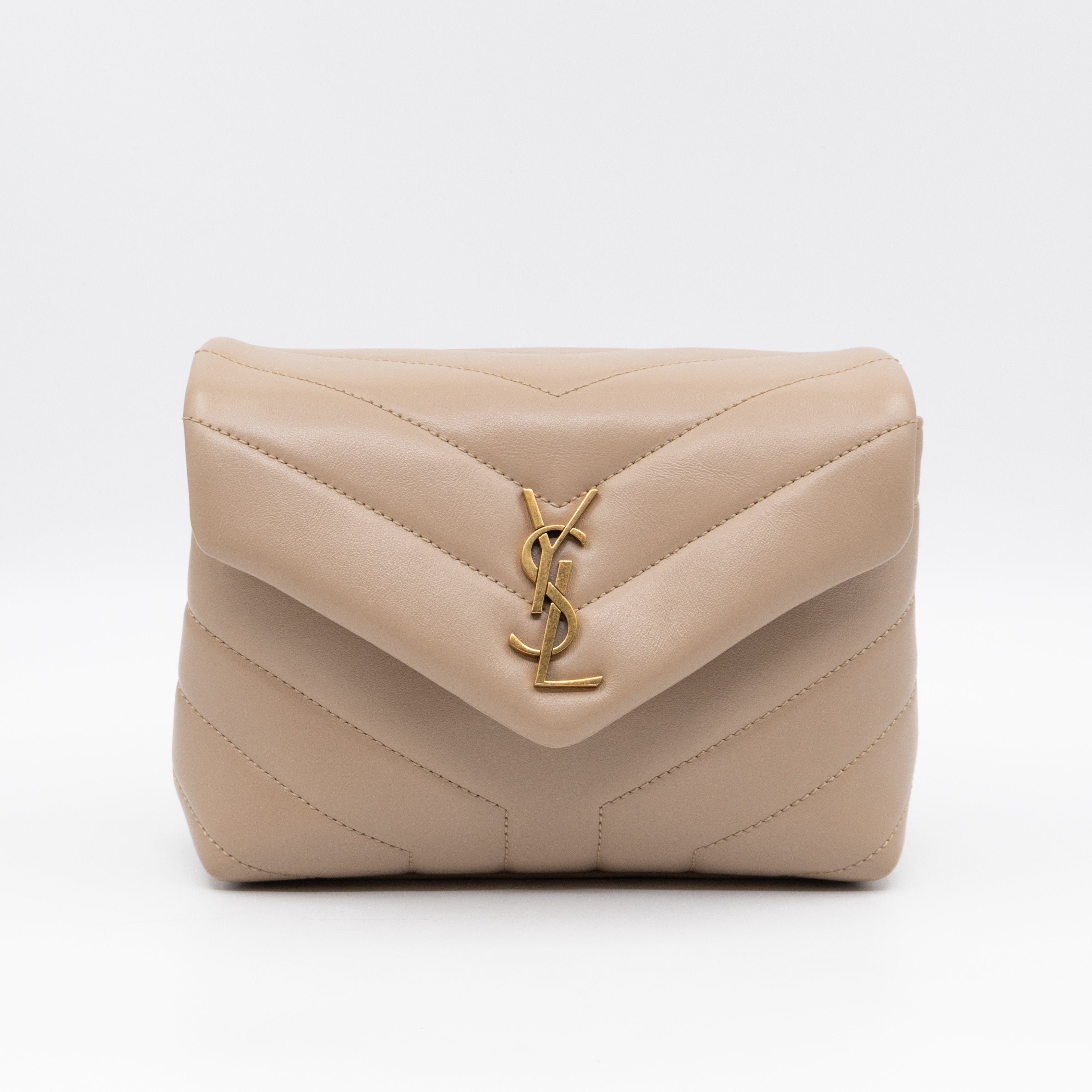 Loulou Toy Dark Beige Leather