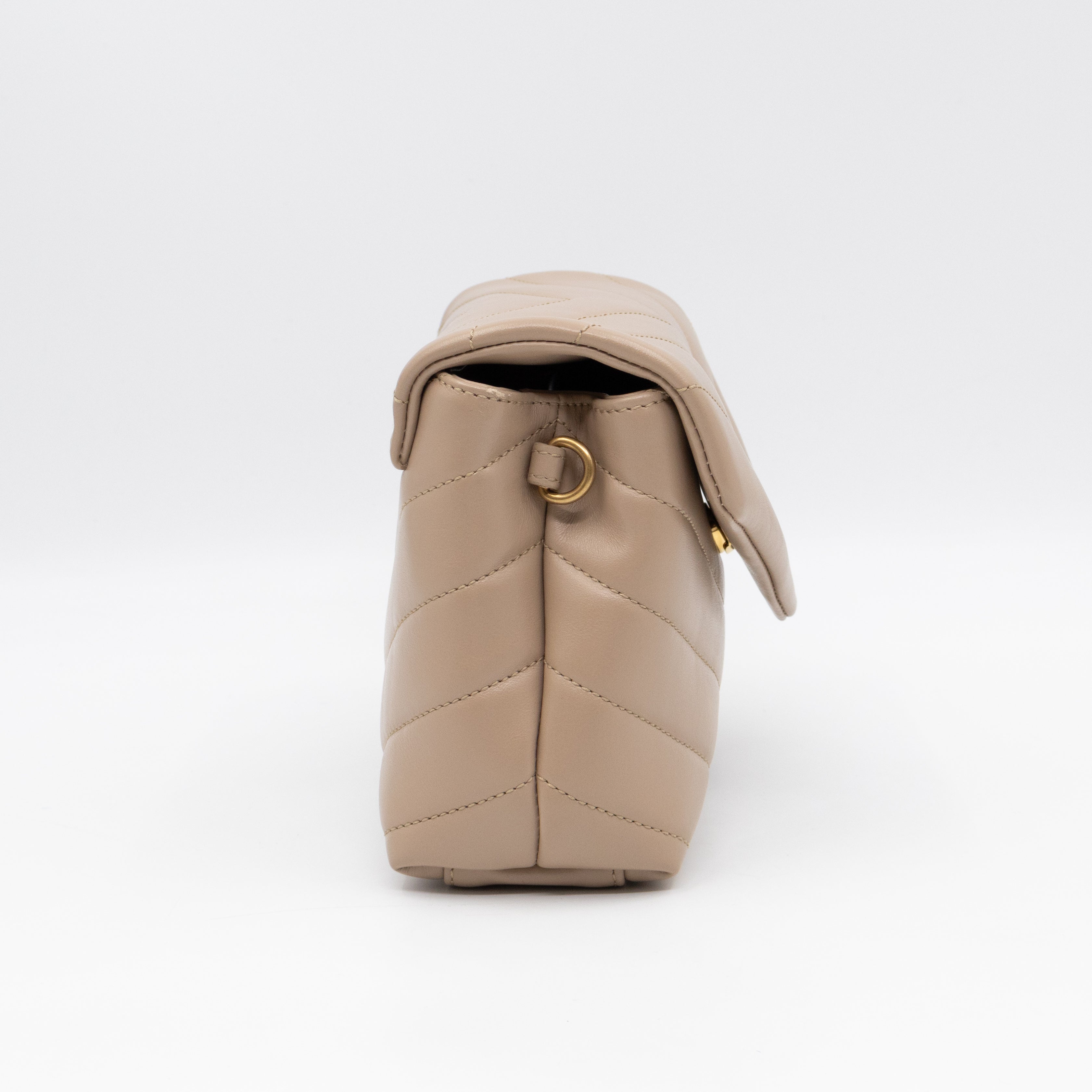 Loulou Toy Dark Beige Leather