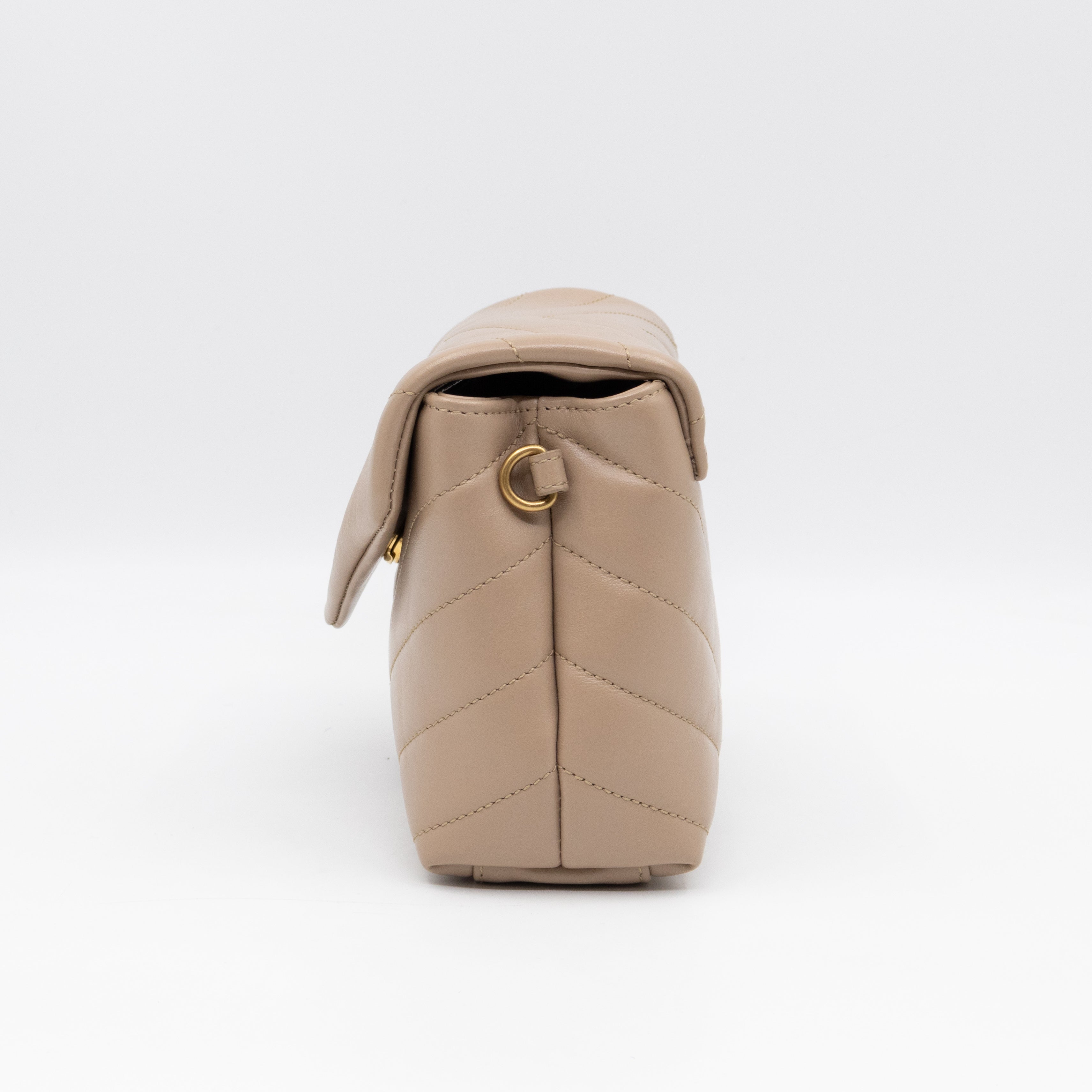 Loulou Toy Dark Beige Leather