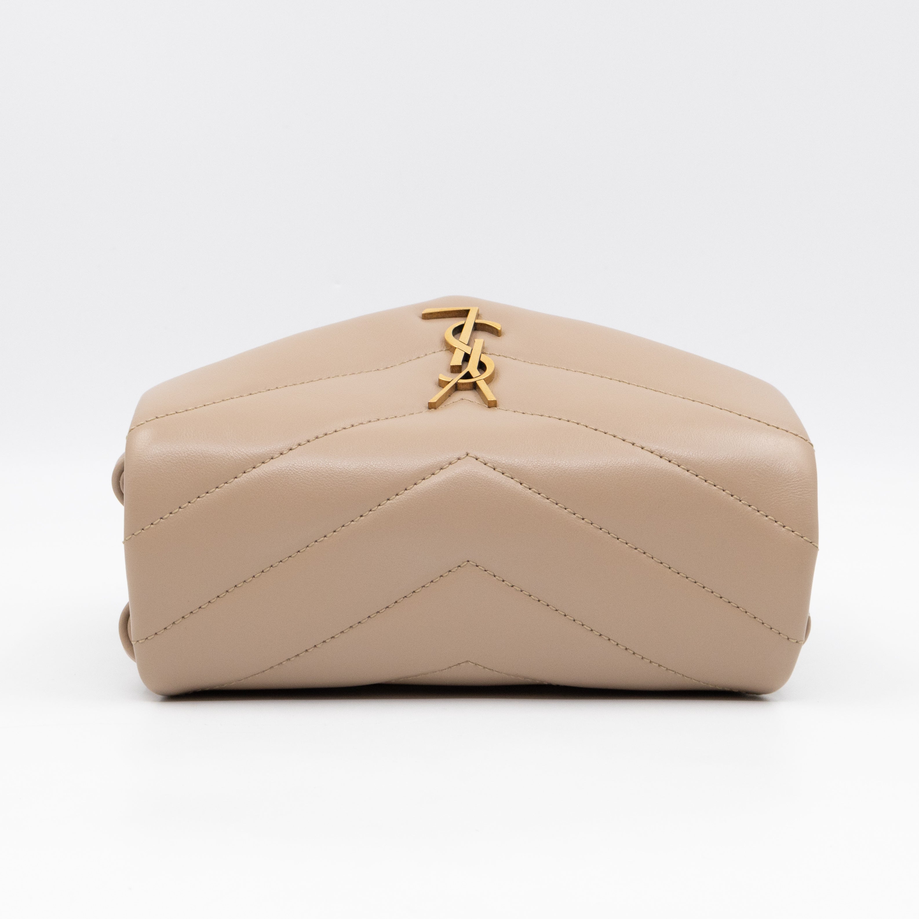 Loulou Toy Dark Beige Leather