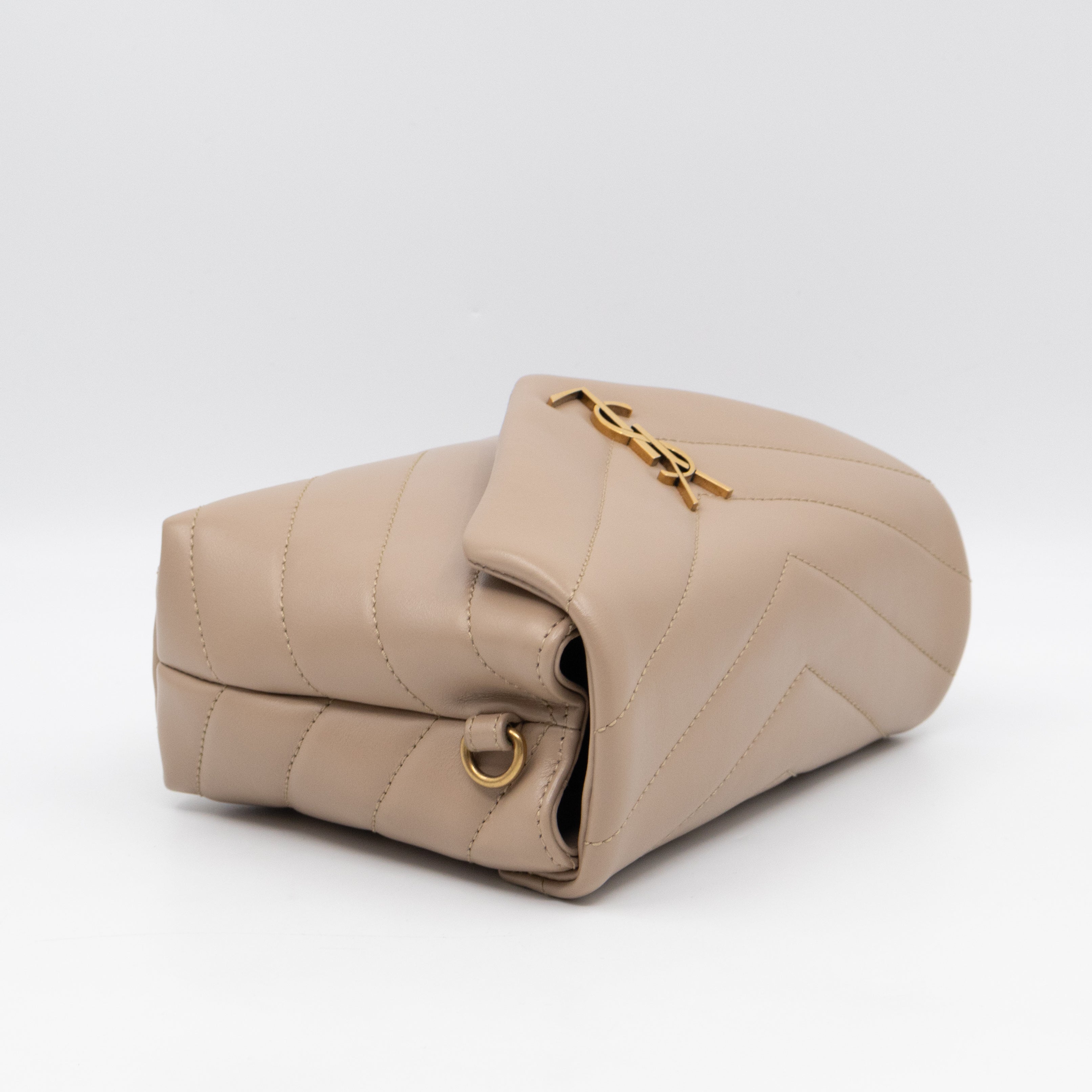 Loulou Toy Dark Beige Leather