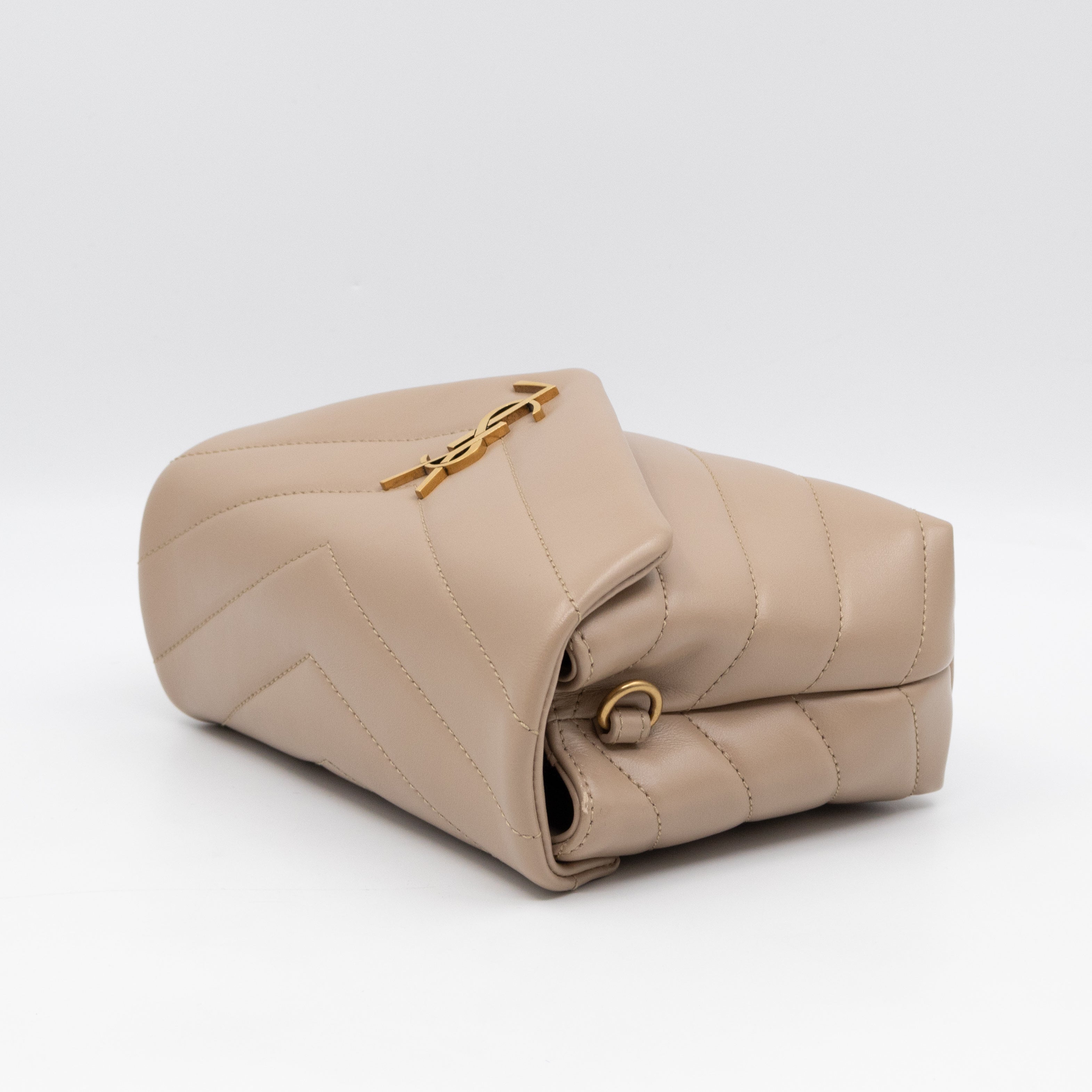 Loulou Toy Dark Beige Leather