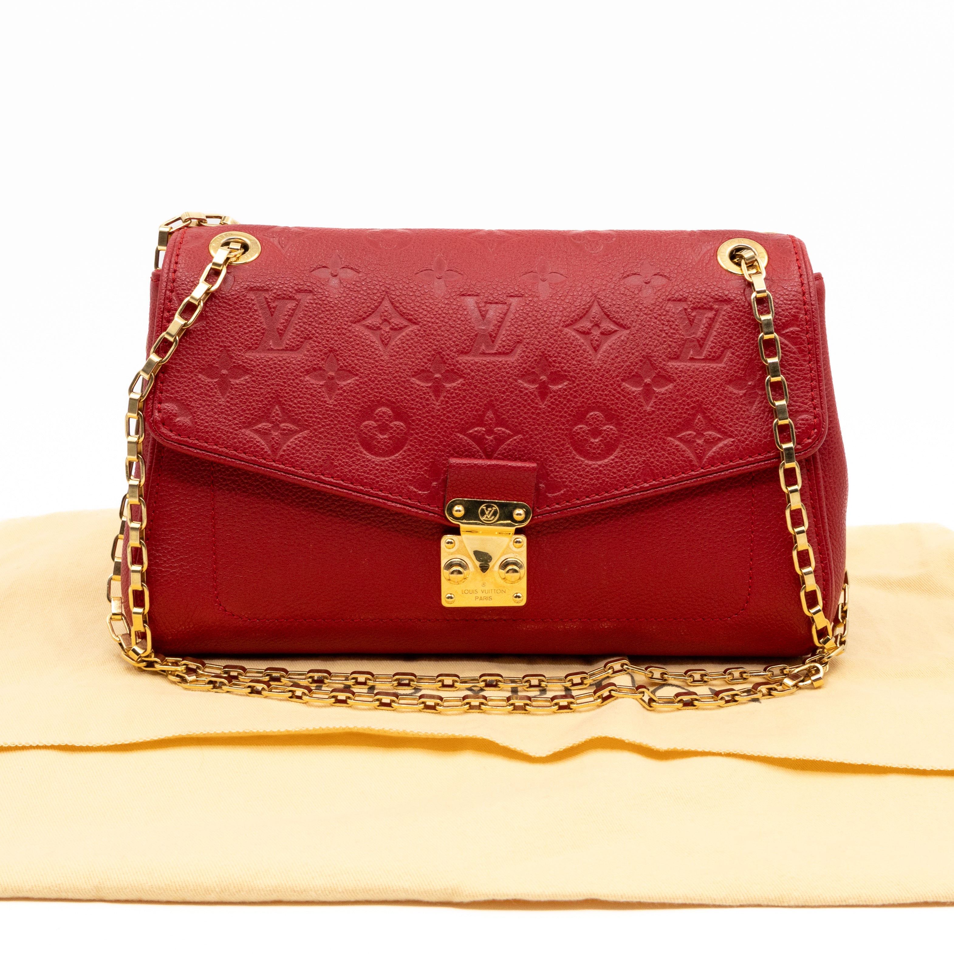 Saint Germain PM Red Monogram Empreinte