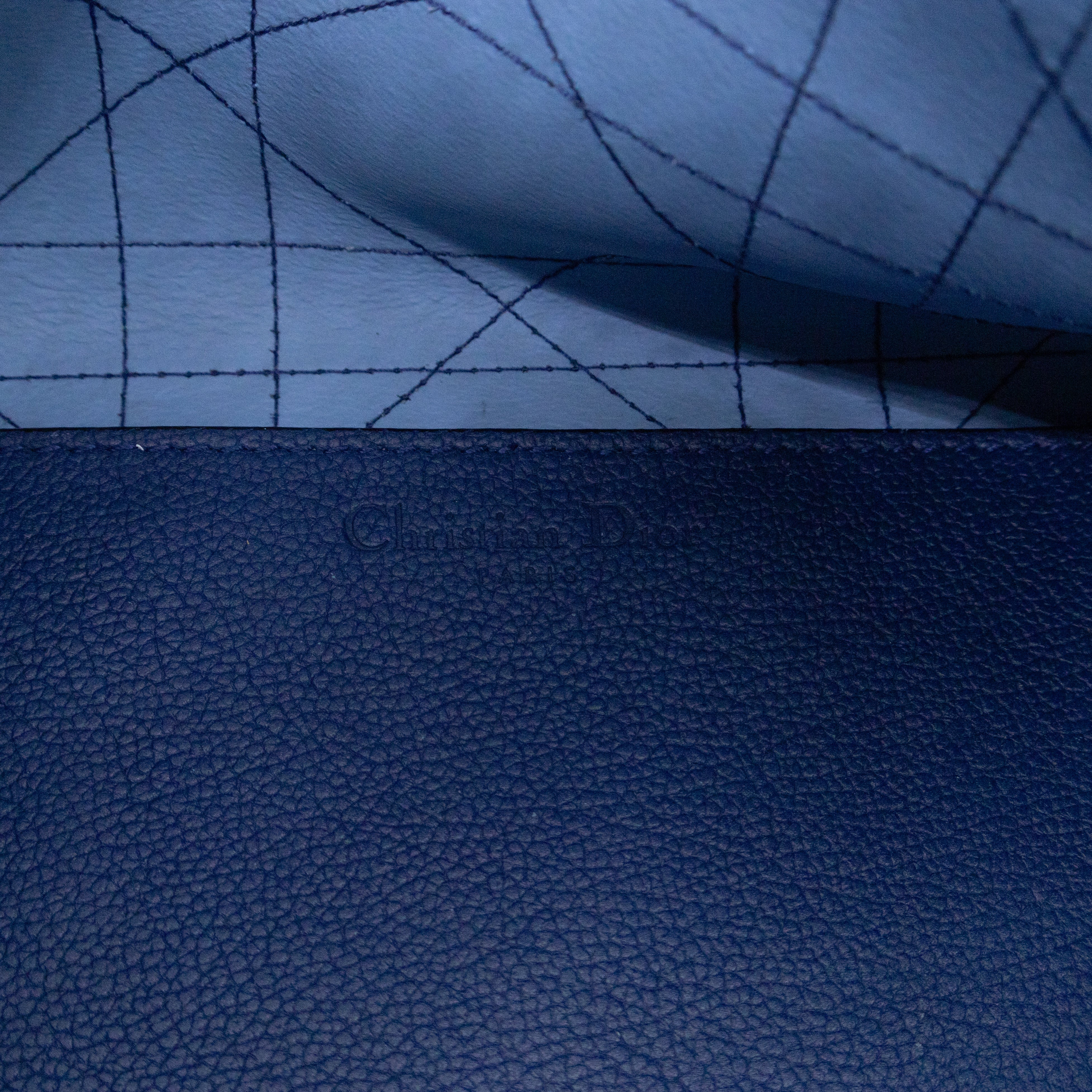 Ultradior Tote Blue Cannage Leather