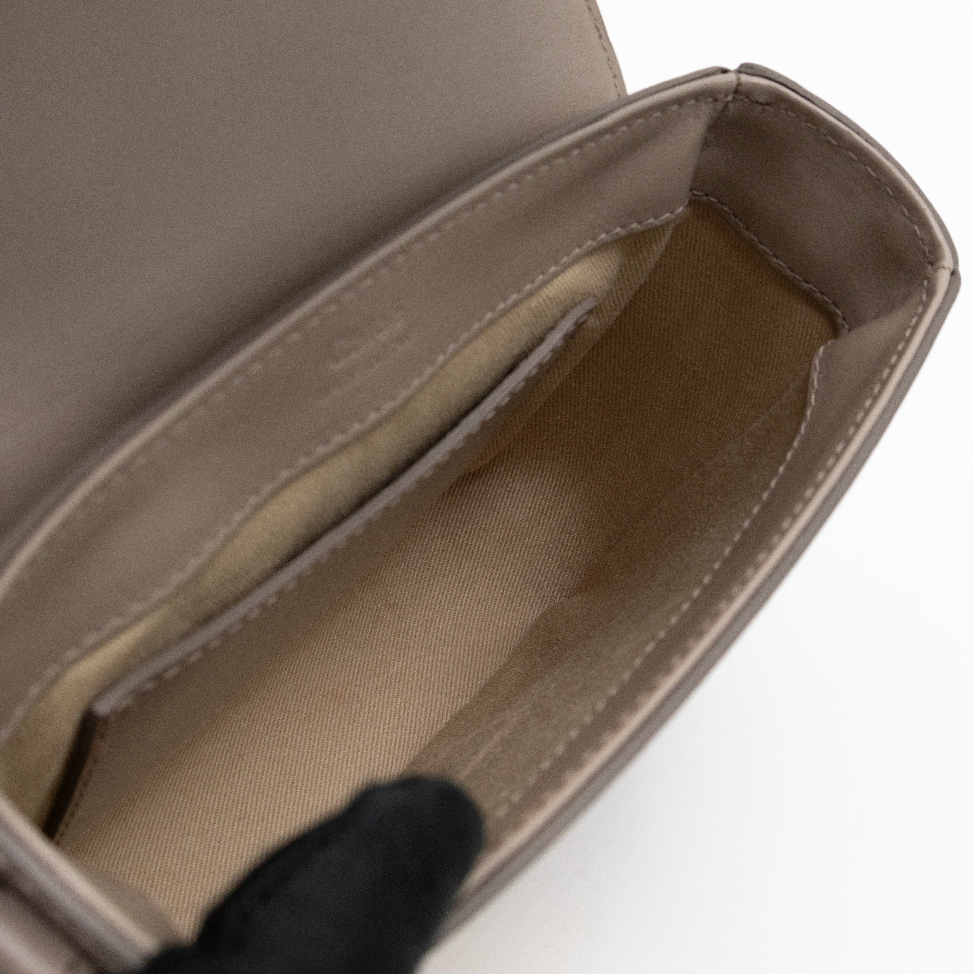Mini C Double Carry Motty Grey Leather
