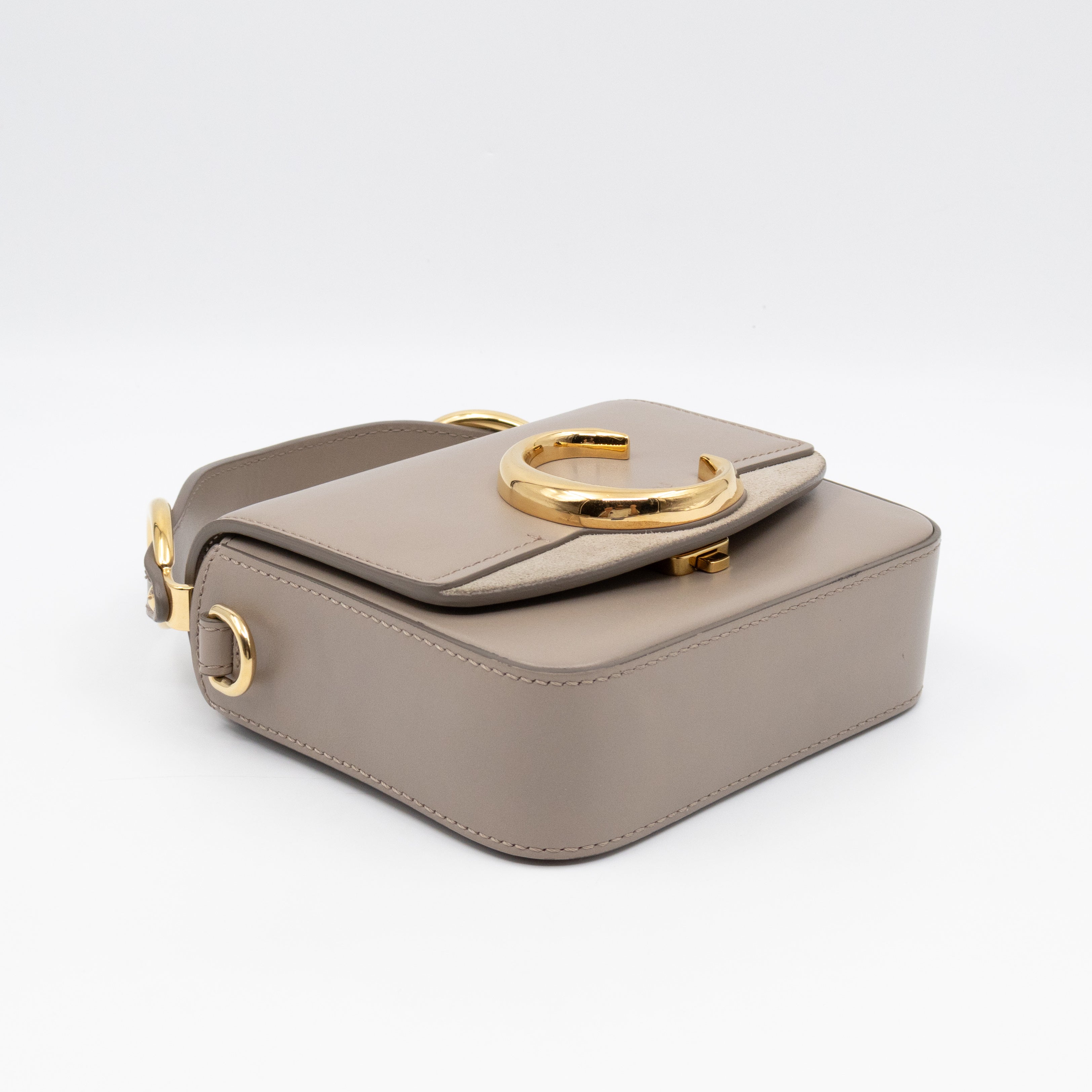 Mini C Double Carry Motty Grey Leather