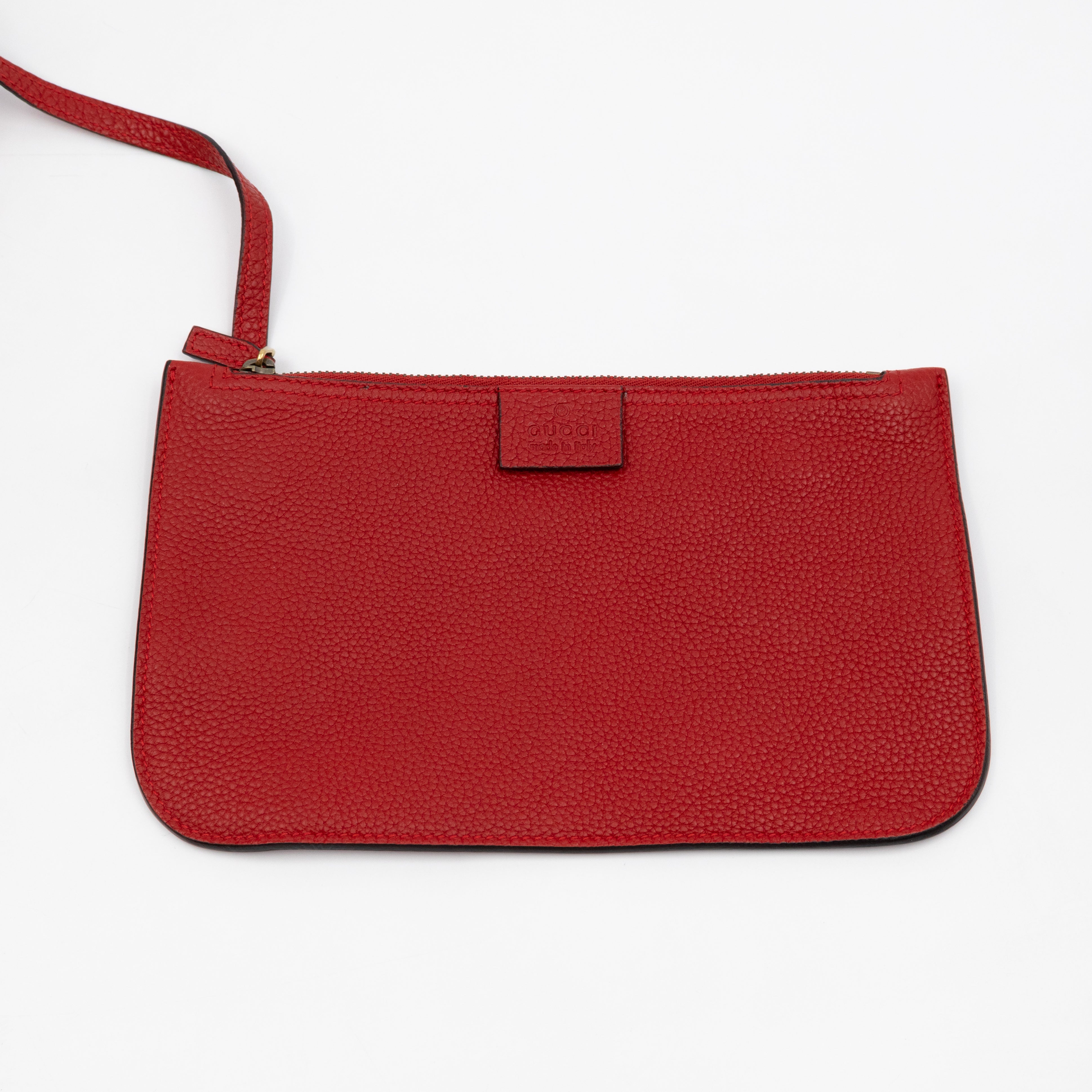 Small Jackie Soft Bucket Bag Red Leather