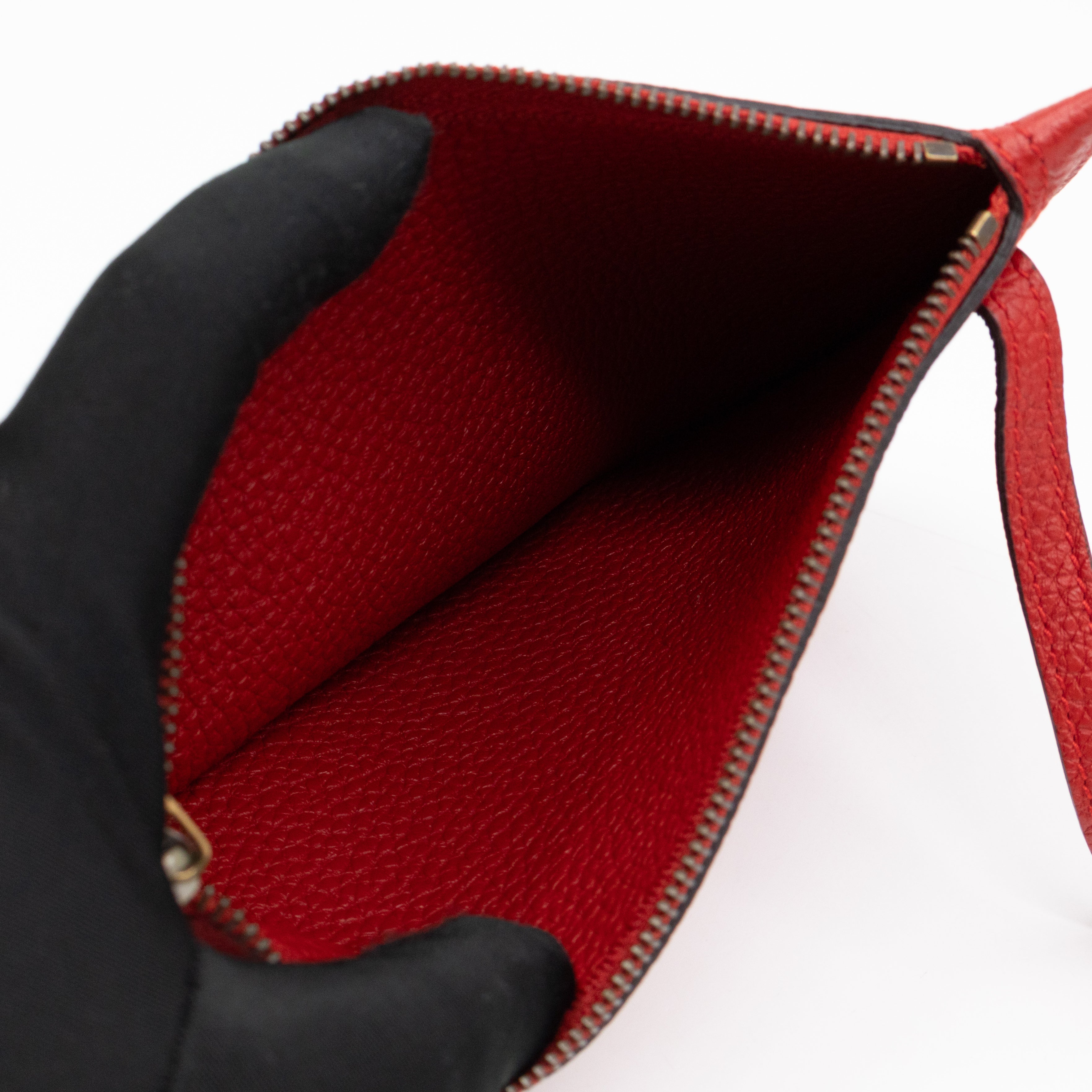 Small Jackie Soft Bucket Bag Red Leather