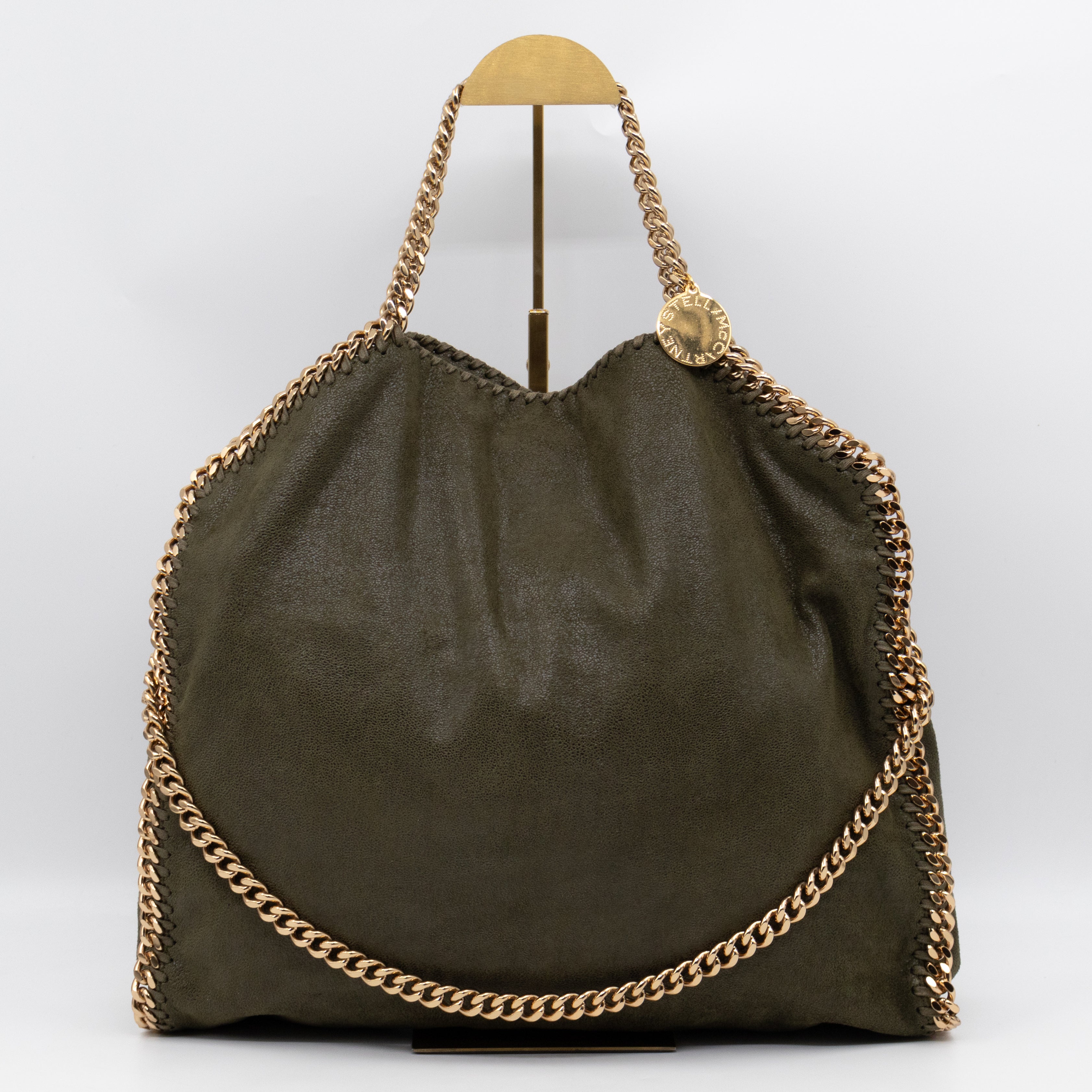 Falabella Fold Over Tote Olive Gold
