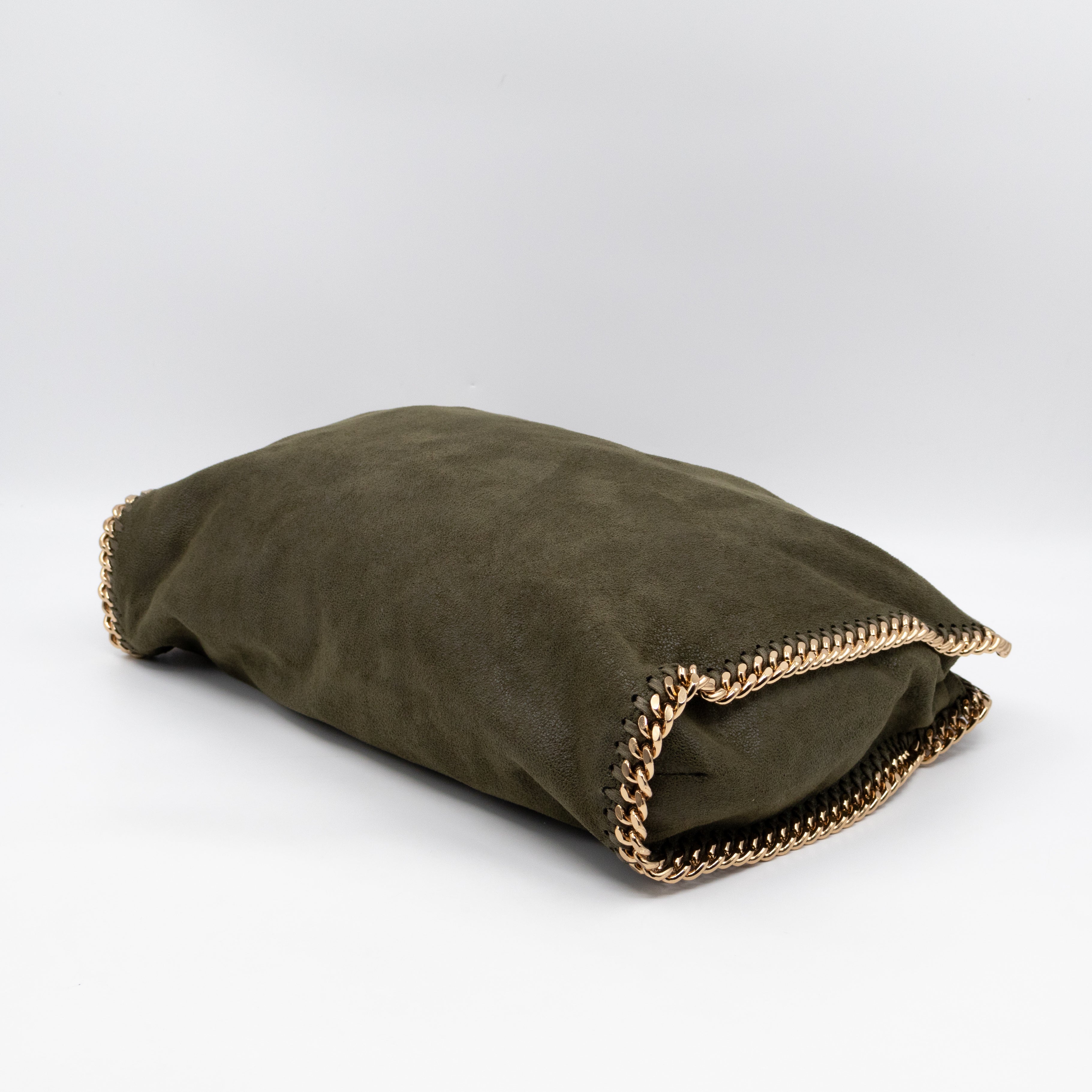 Falabella Fold Over Tote Olive Gold