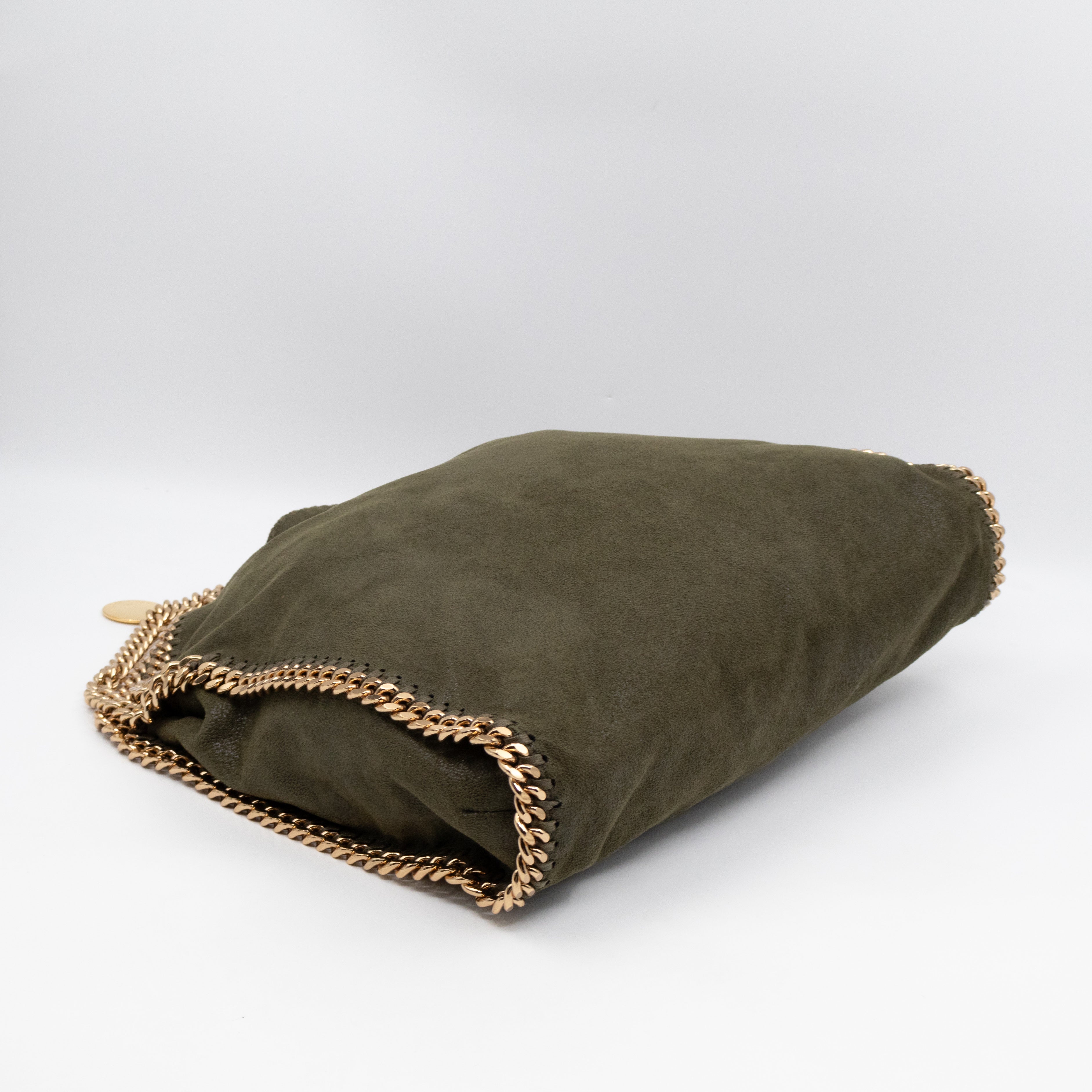 Falabella Fold Over Tote Olive Gold
