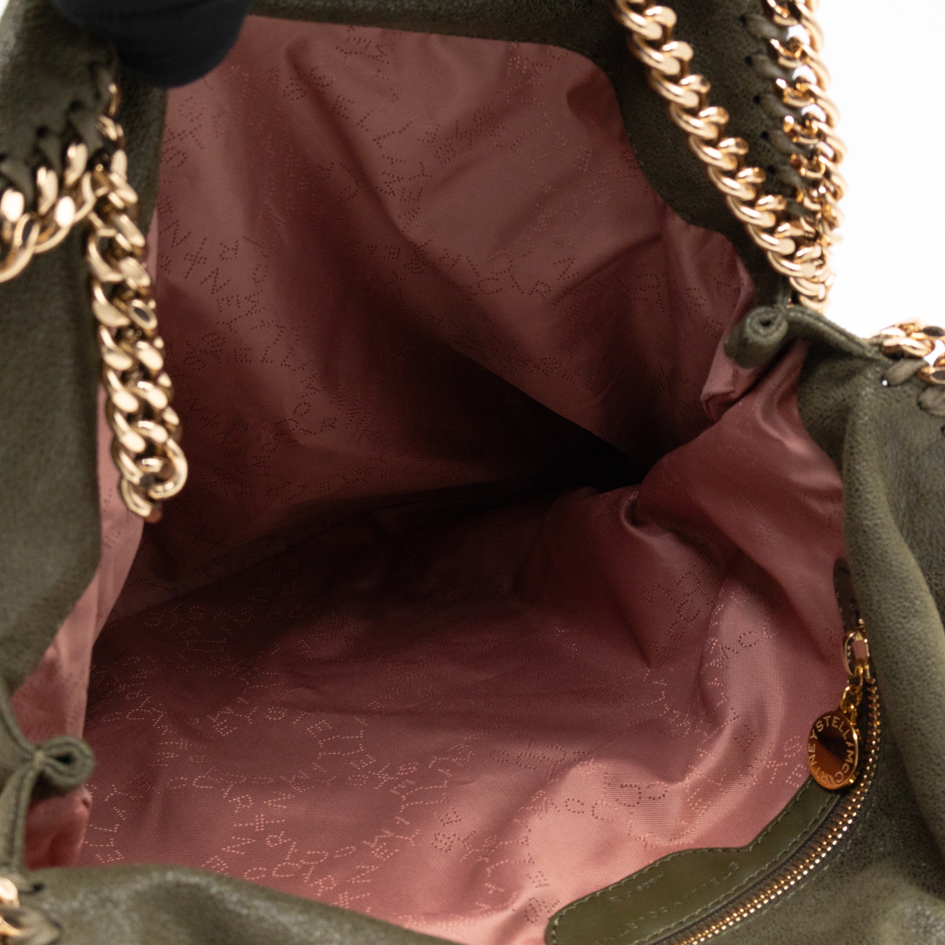 Falabella Fold Over Tote Olive Gold