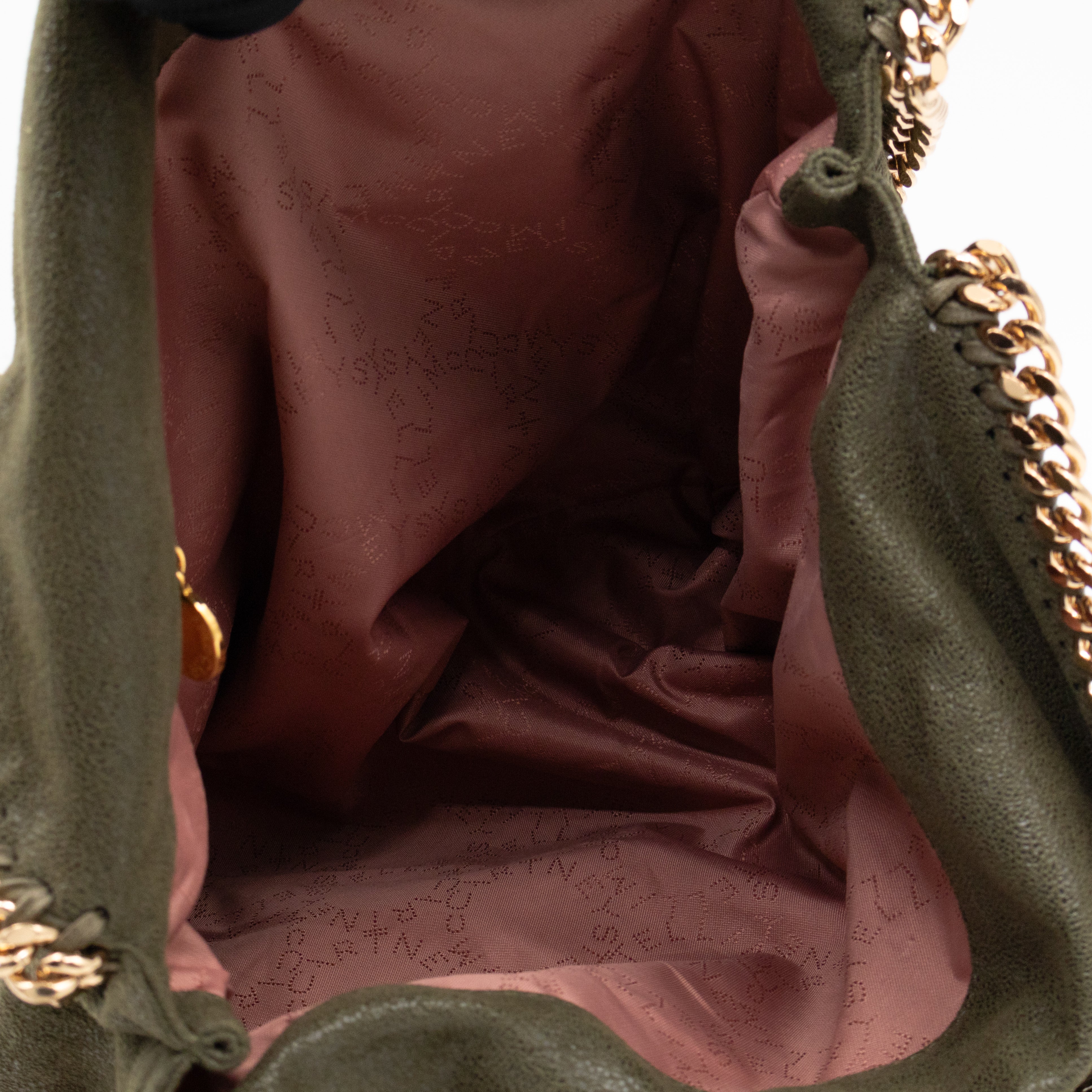 Falabella Fold Over Tote Olive Gold