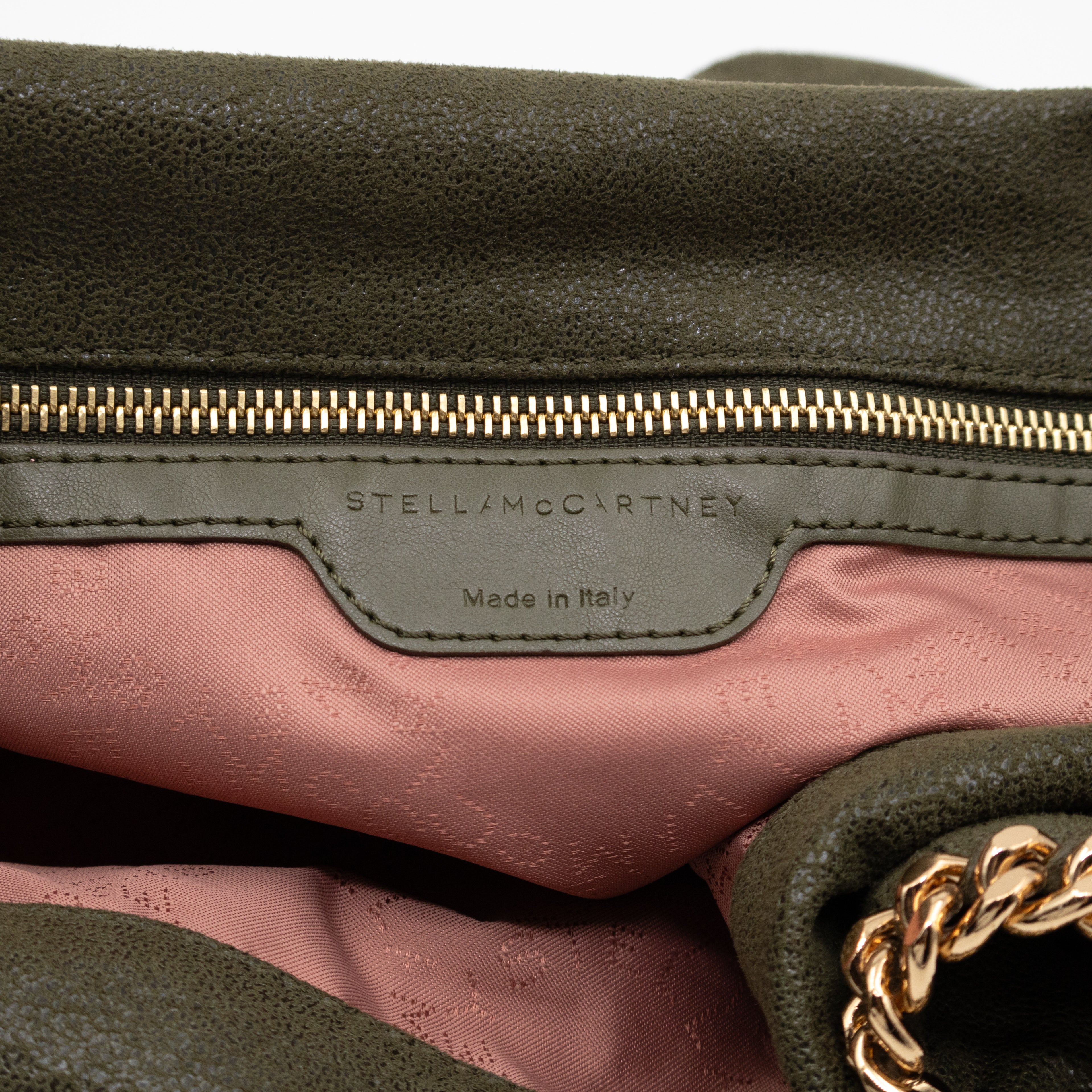 Falabella Fold Over Tote Olive Gold