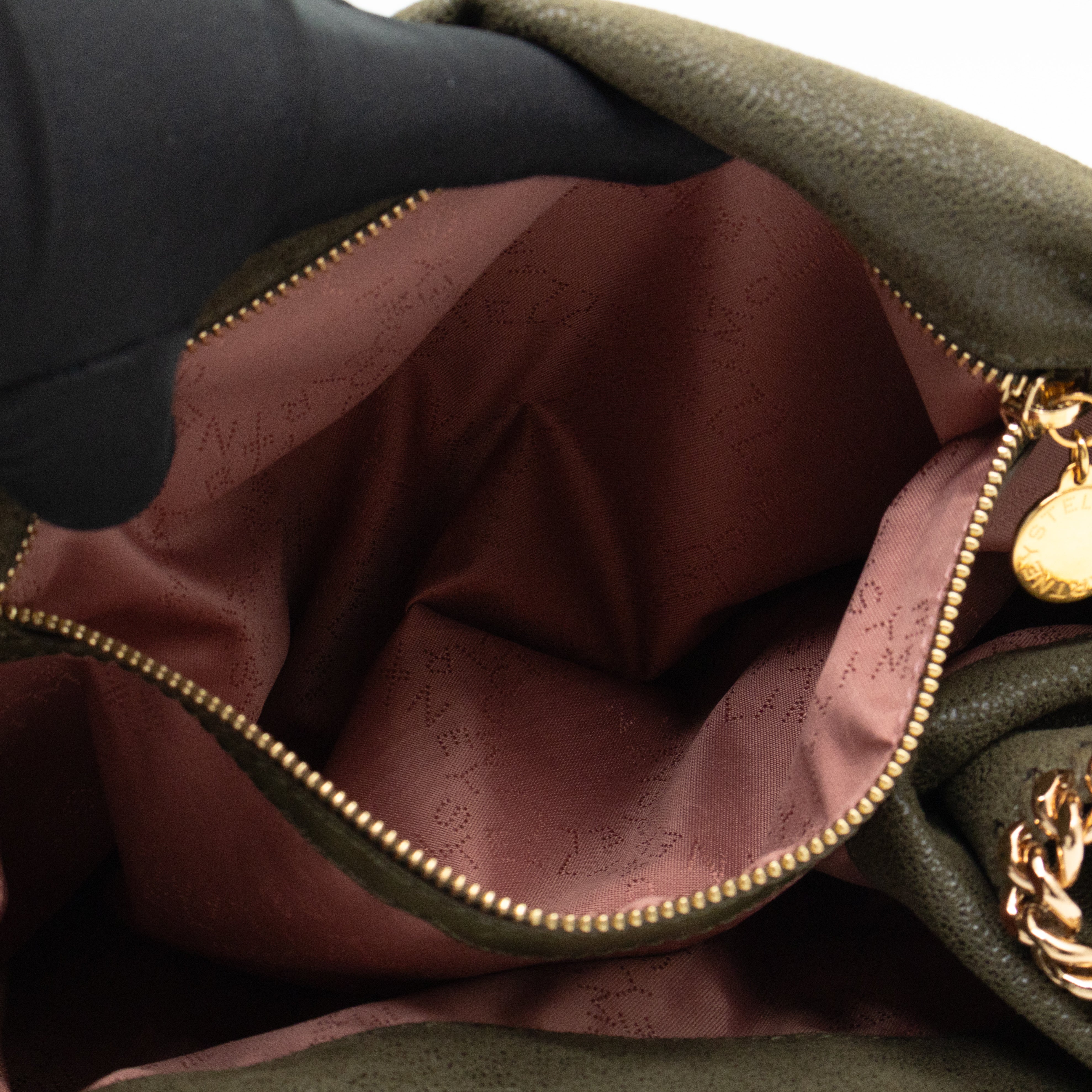 Falabella Fold Over Tote Olive Gold