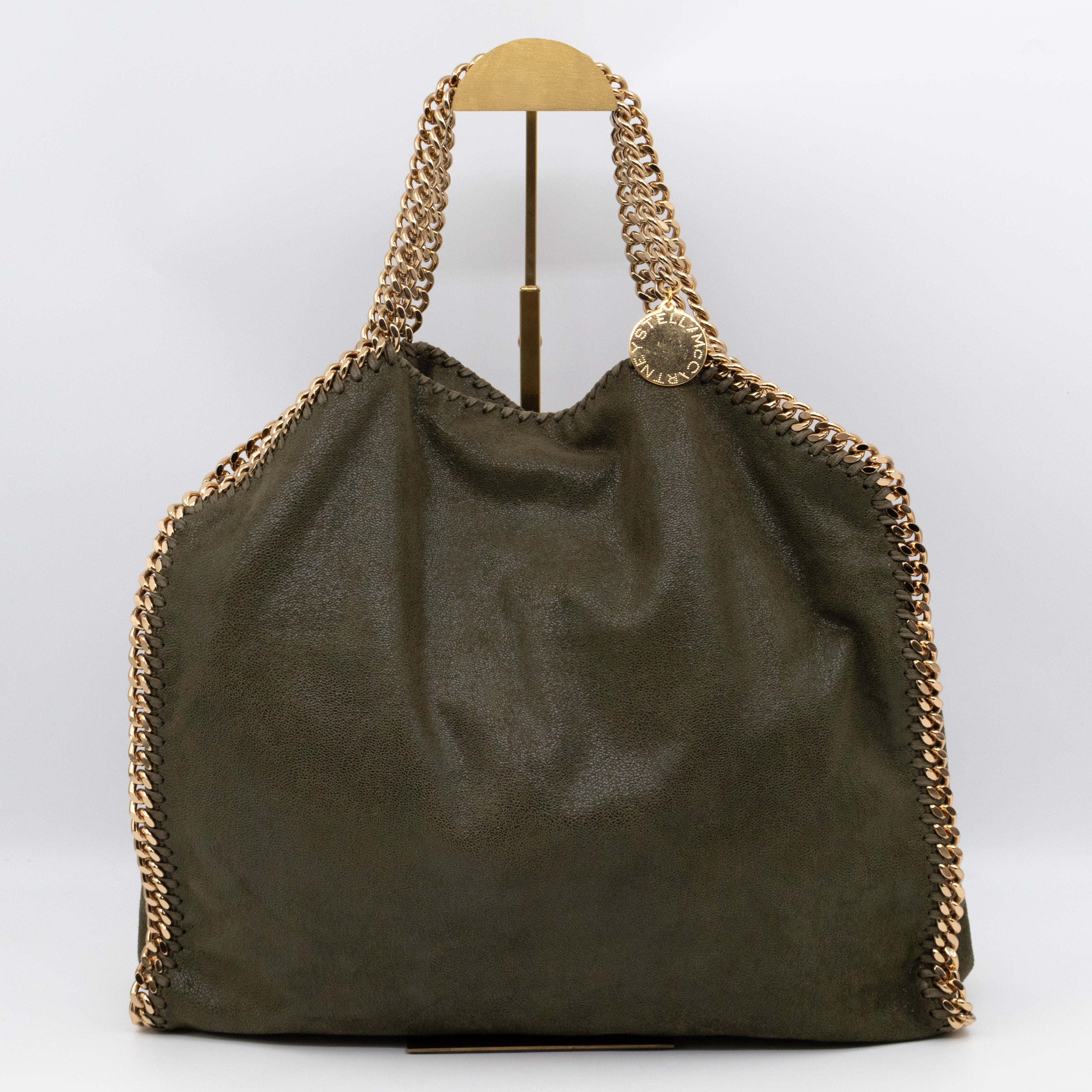 Falabella Fold Over Tote Olive Gold