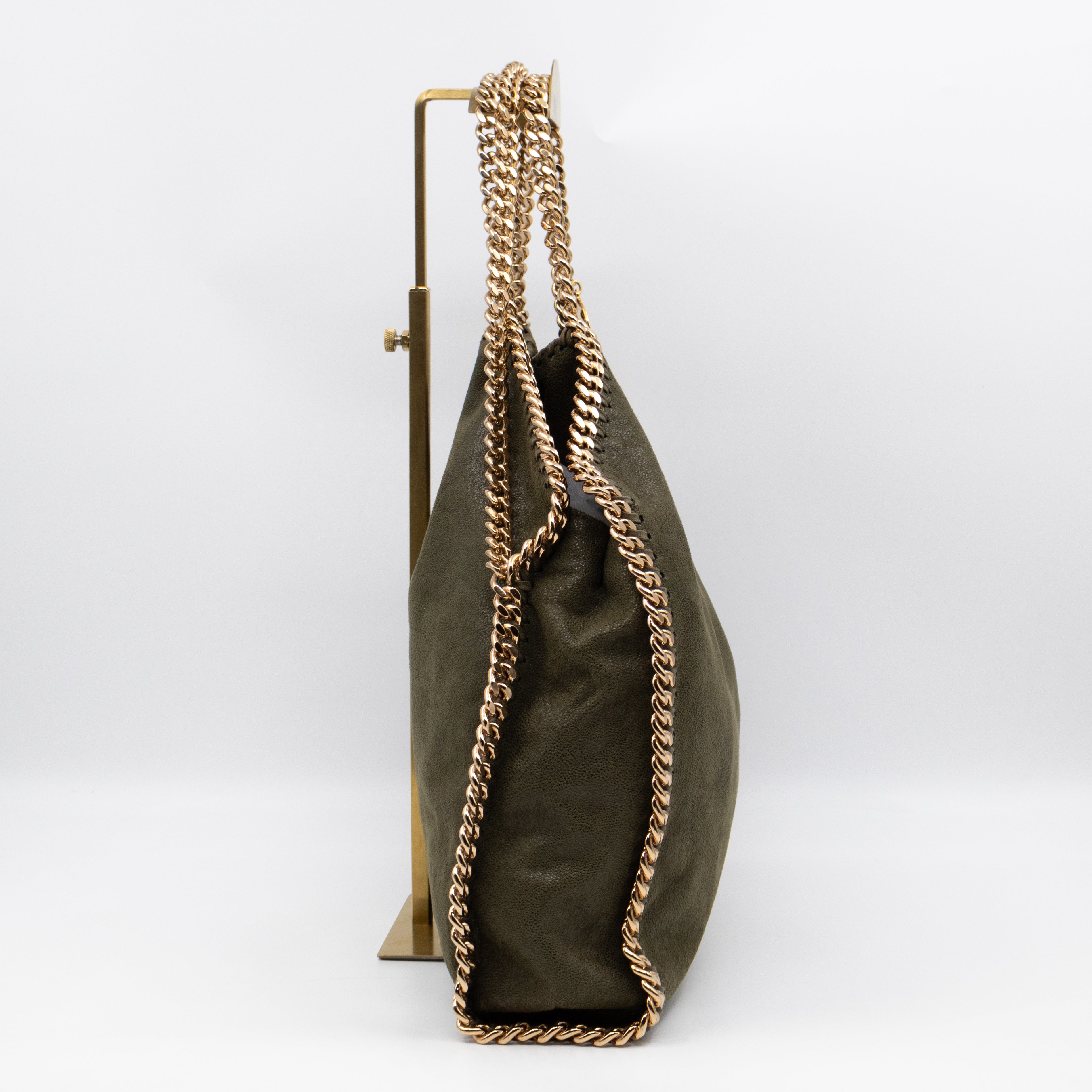 Falabella Fold Over Tote Olive Gold
