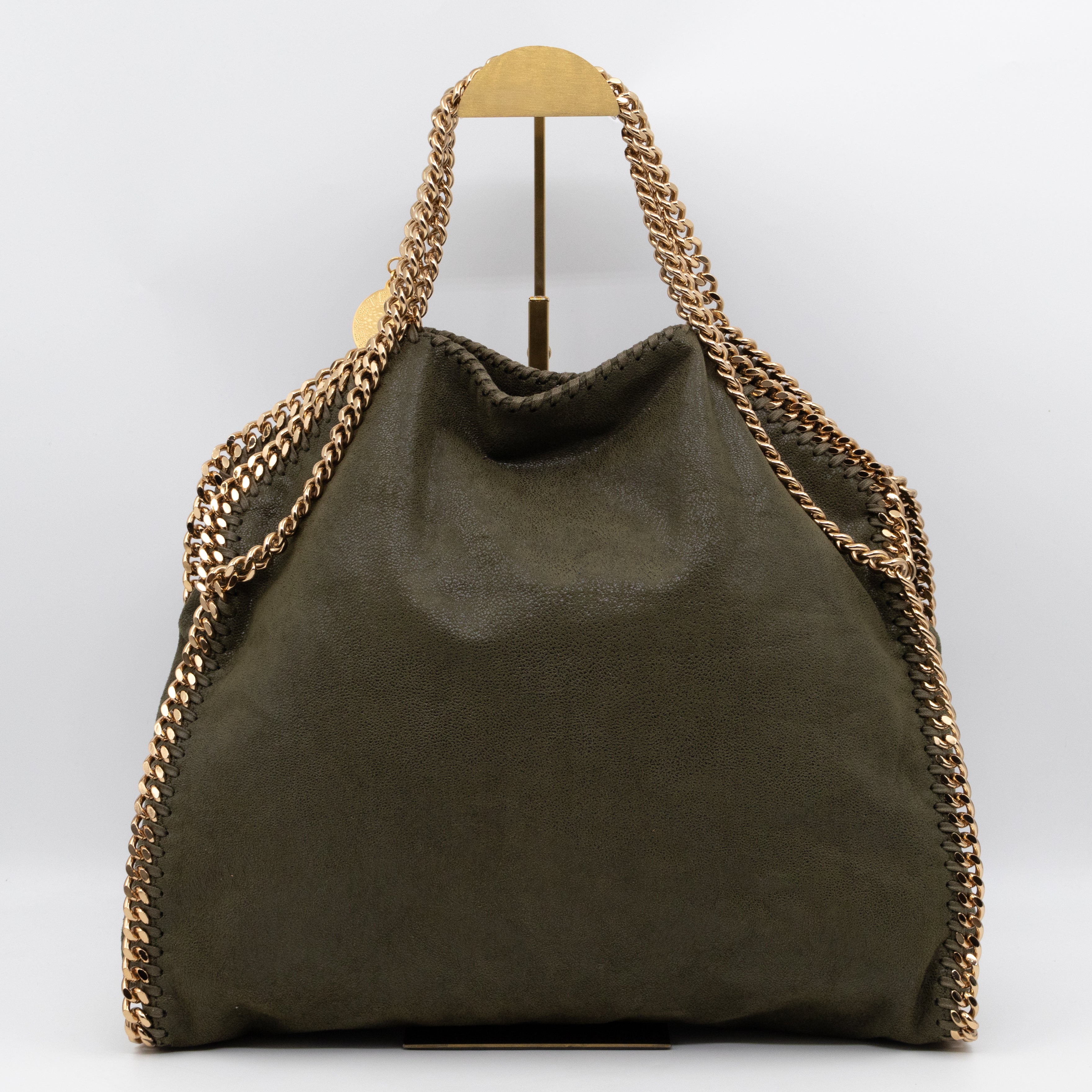 Falabella Fold Over Tote Olive Gold