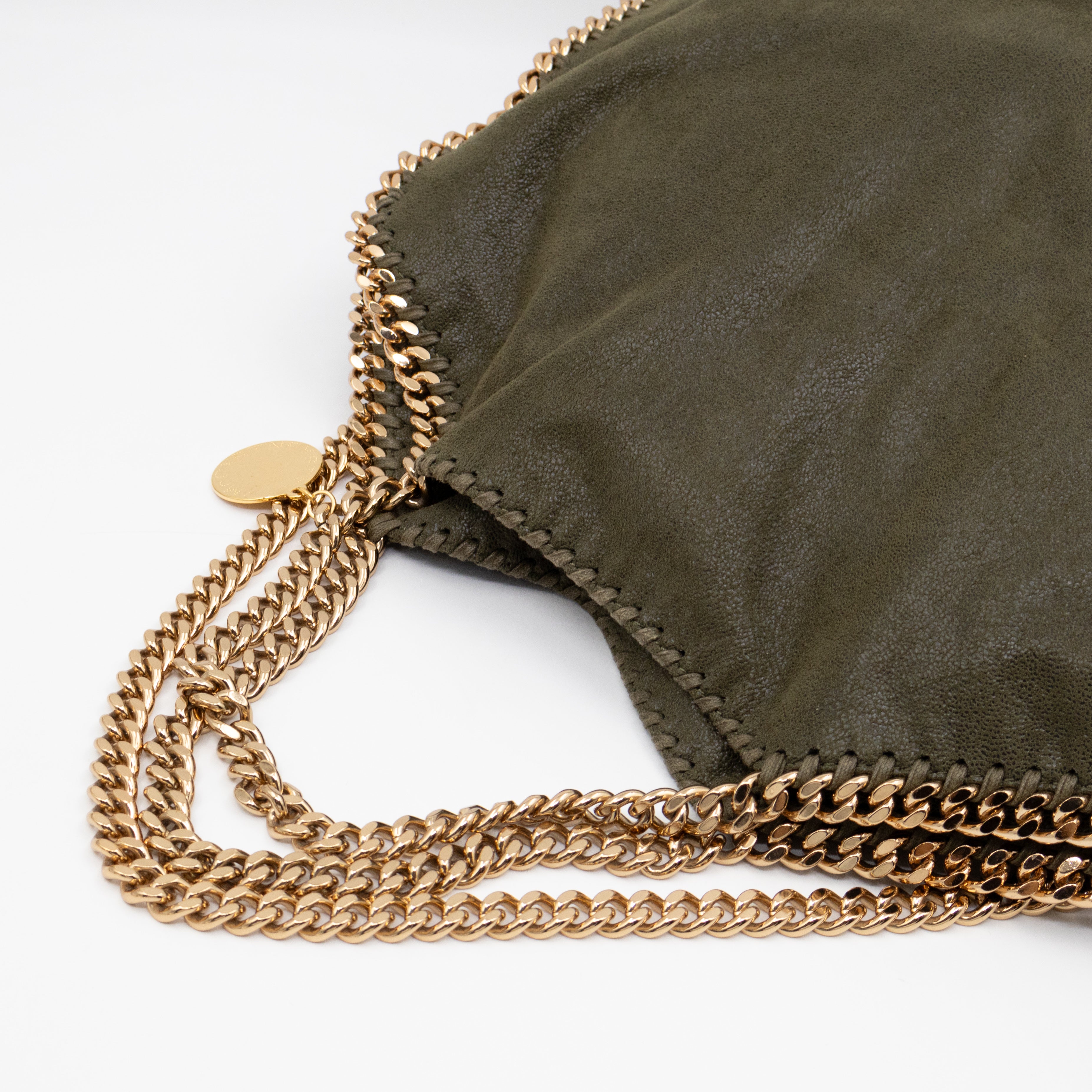 Falabella Fold Over Tote Olive Gold