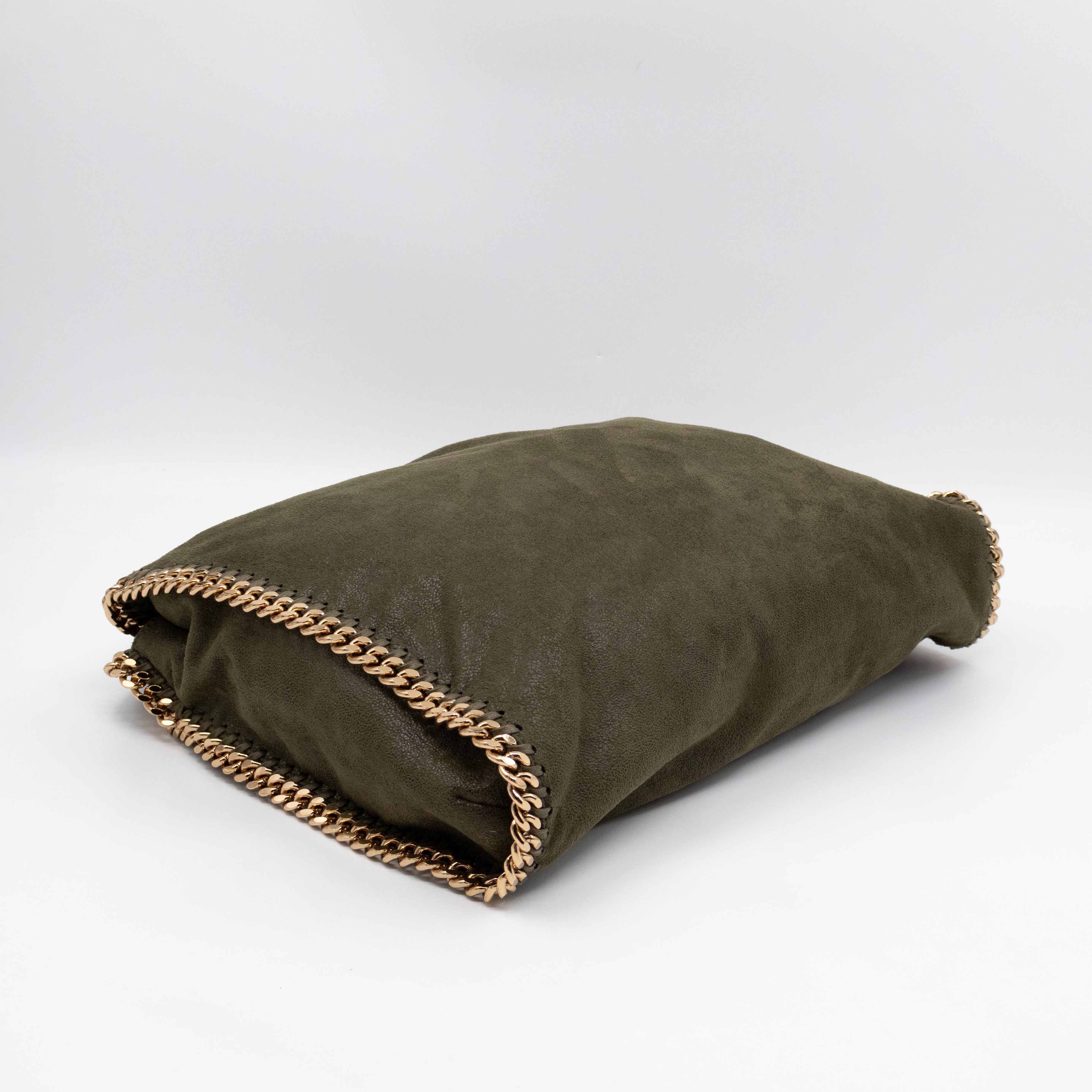 Falabella Fold Over Tote Olive Gold