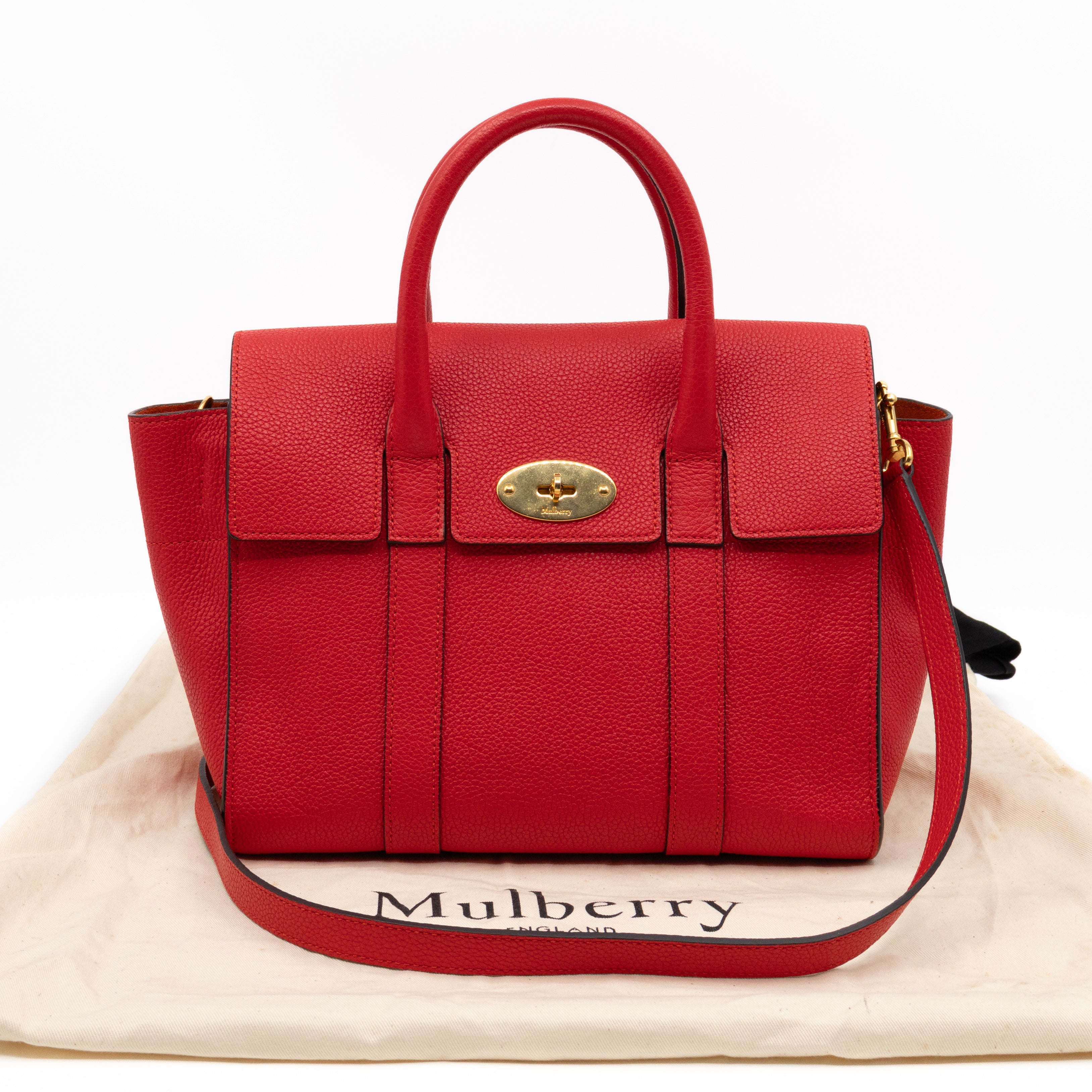 Small New Bayswater Red Leather