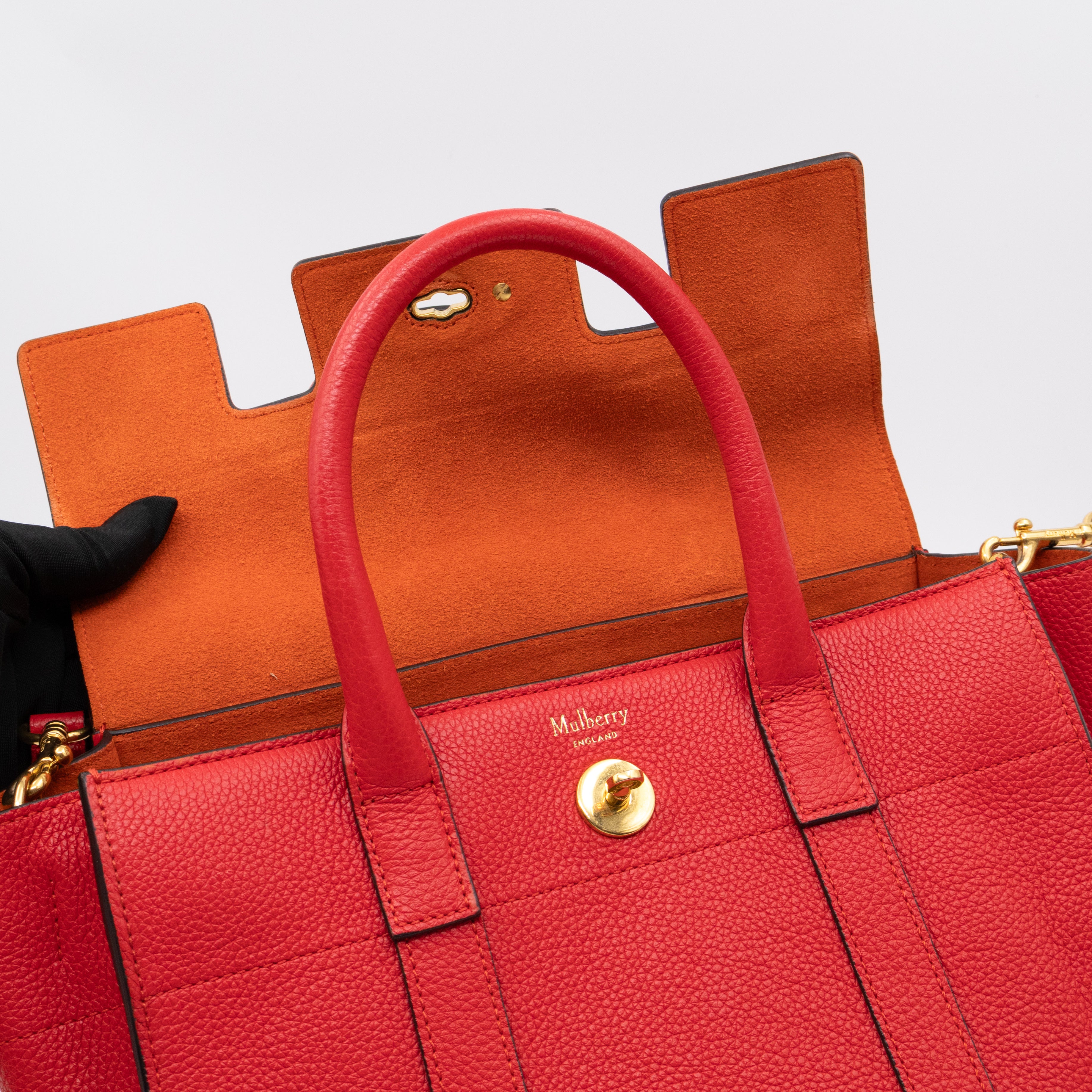 Small New Bayswater Red Leather