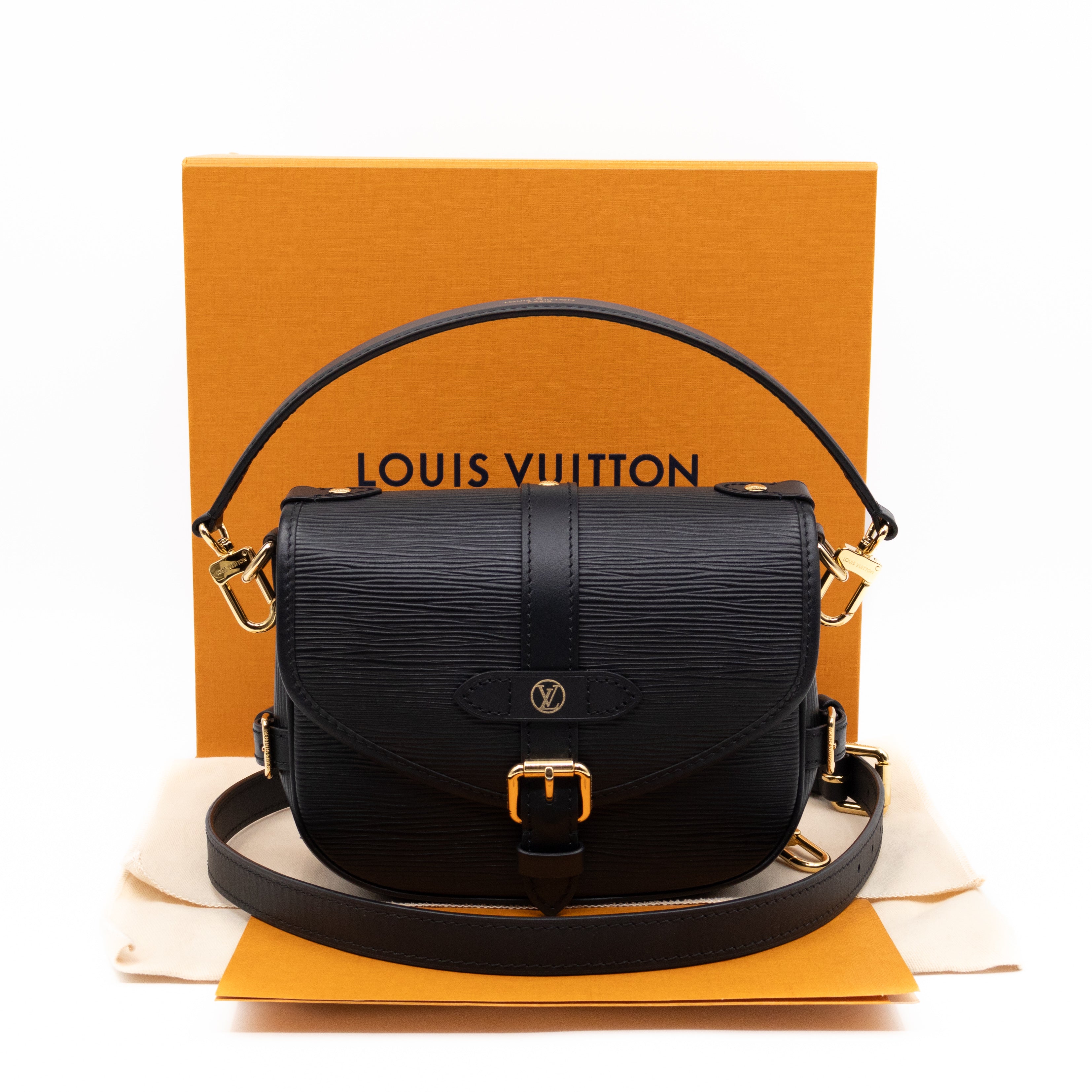 Saumur BB Black Epi Leather