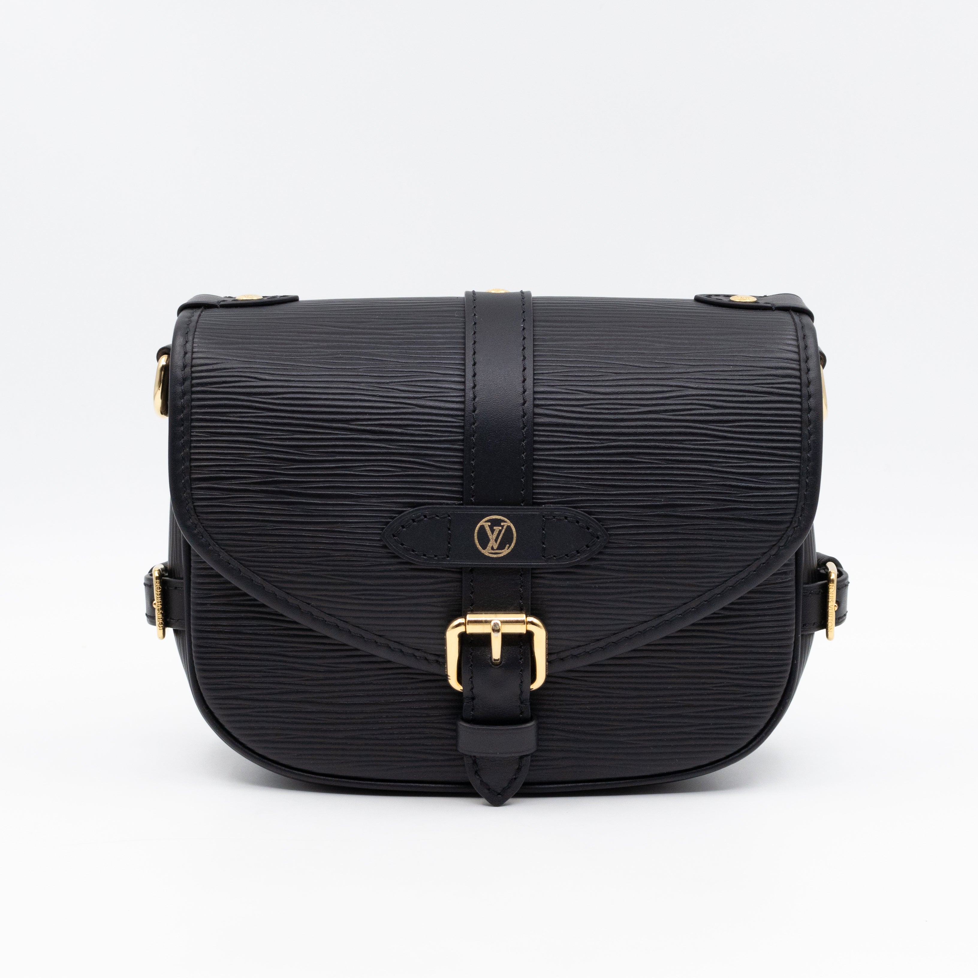 Saumur BB Black Epi Leather