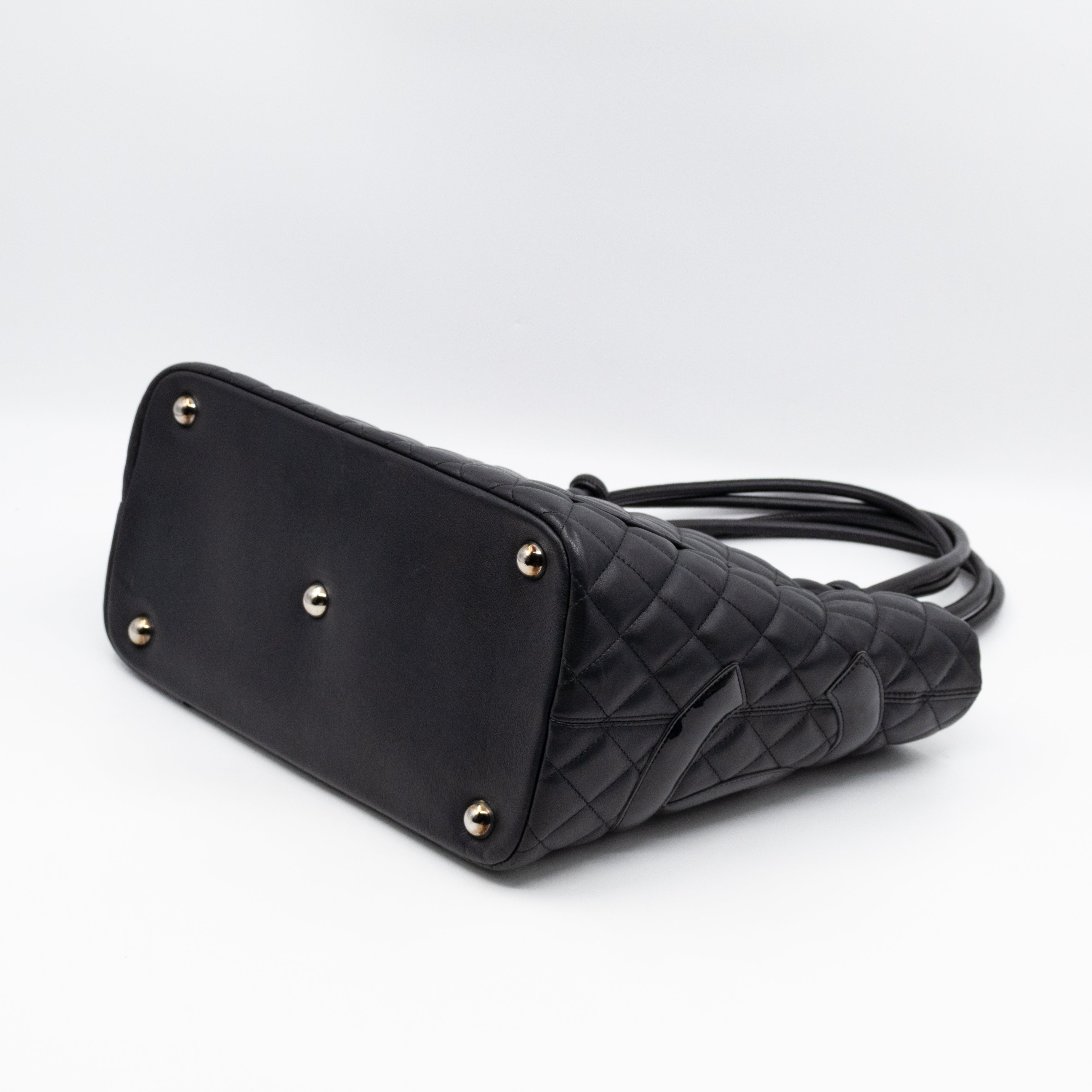 Cambon Tote Quilted Black Leather