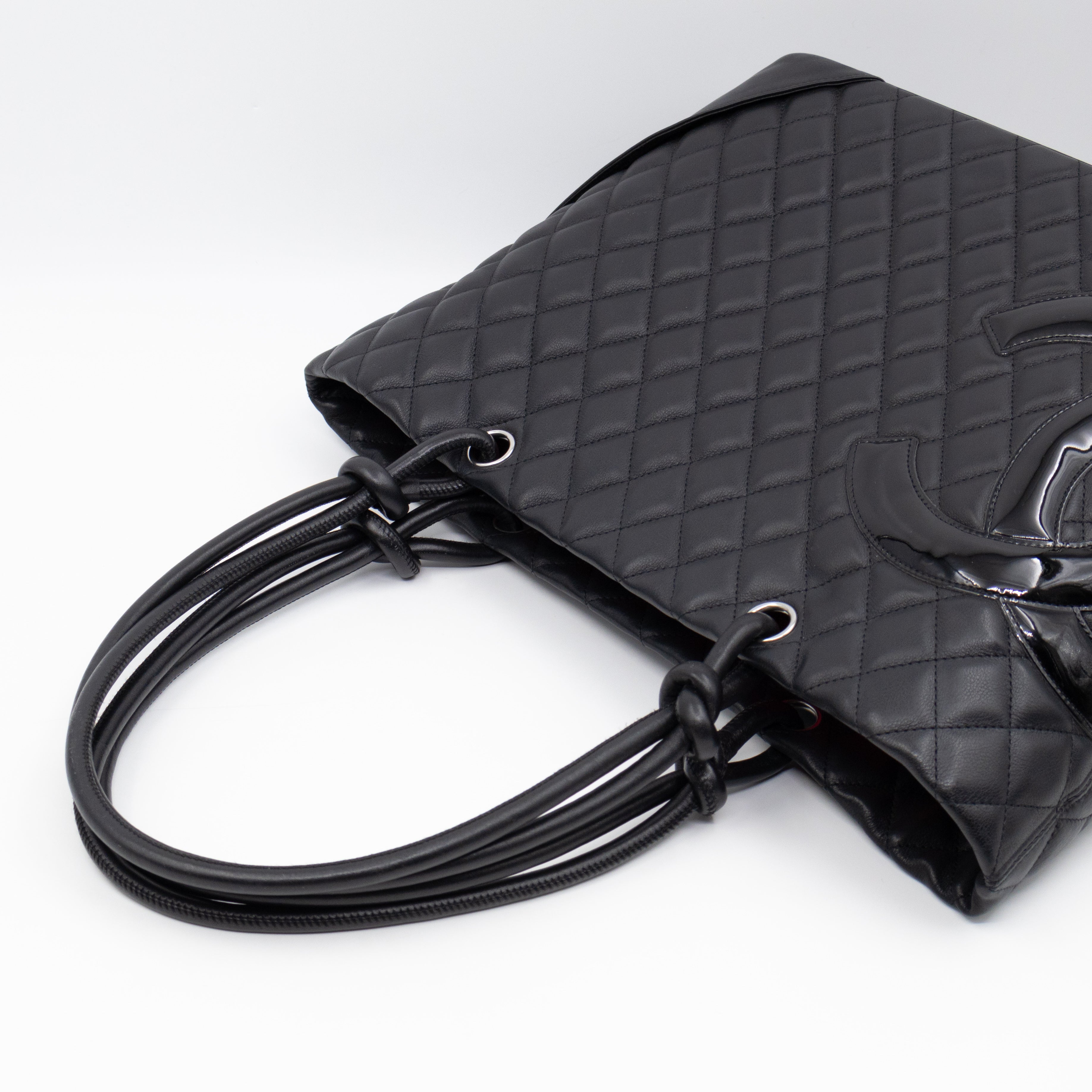 Cambon Tote Quilted Black Leather