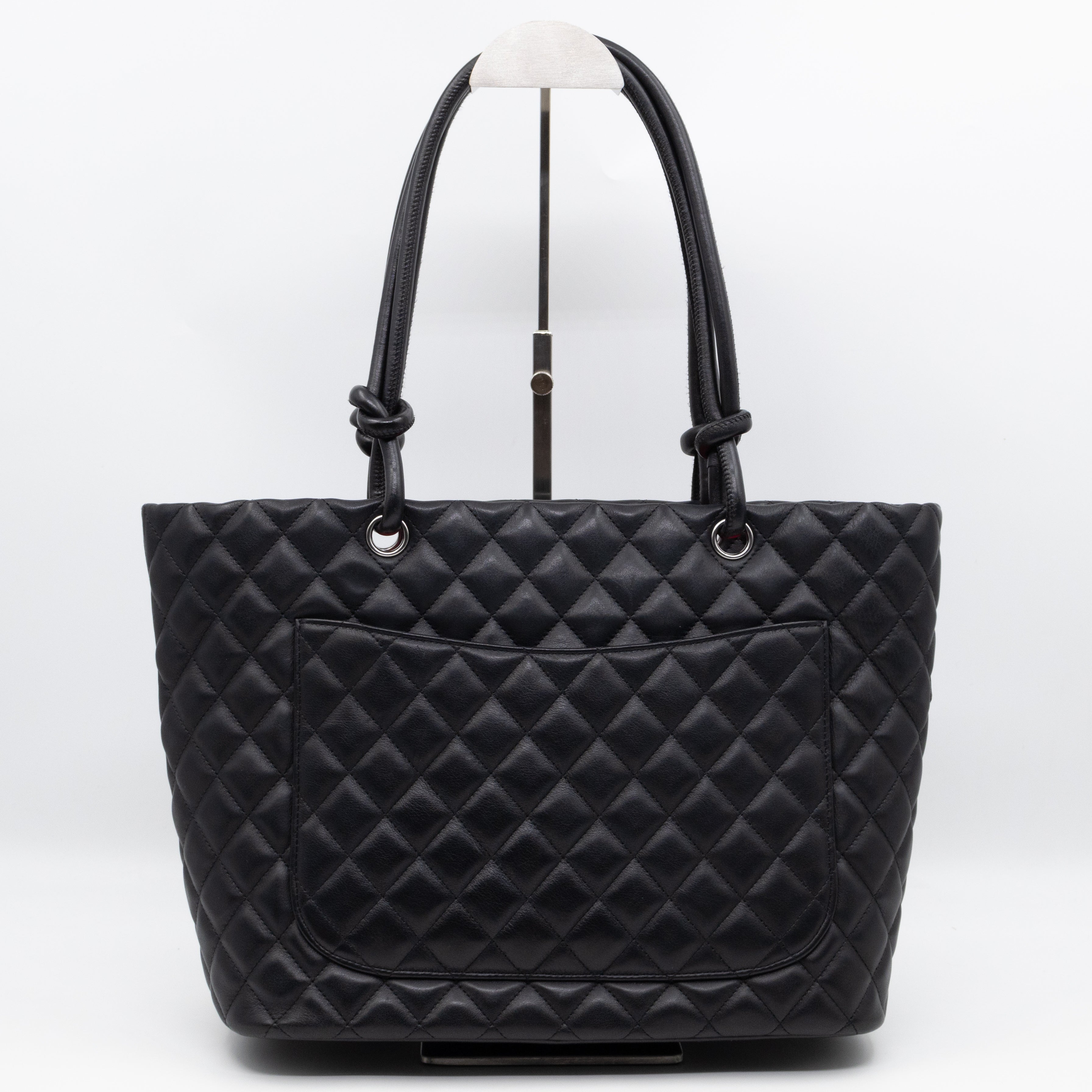 Cambon Tote Quilted Black Leather