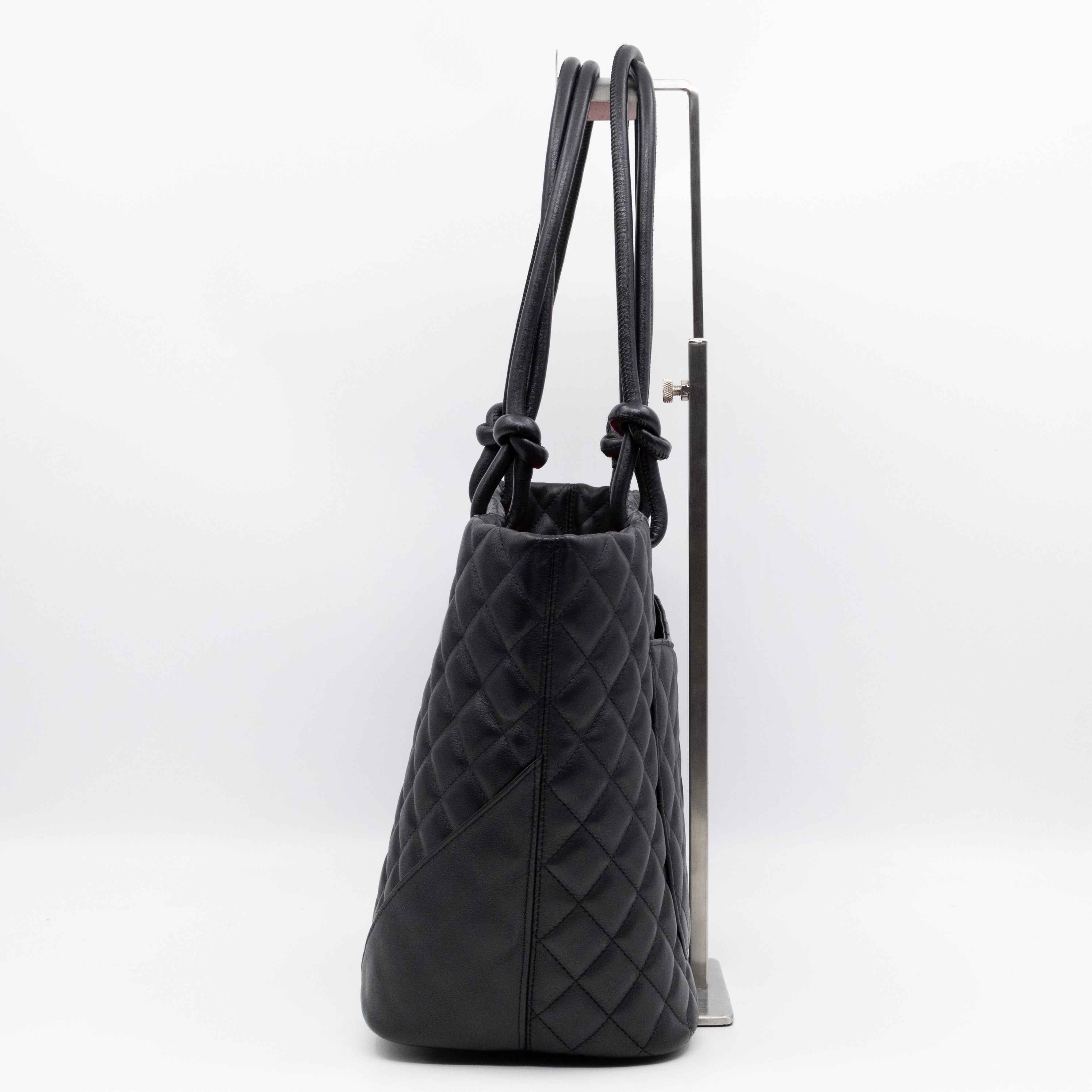 Cambon Tote Quilted Black Leather