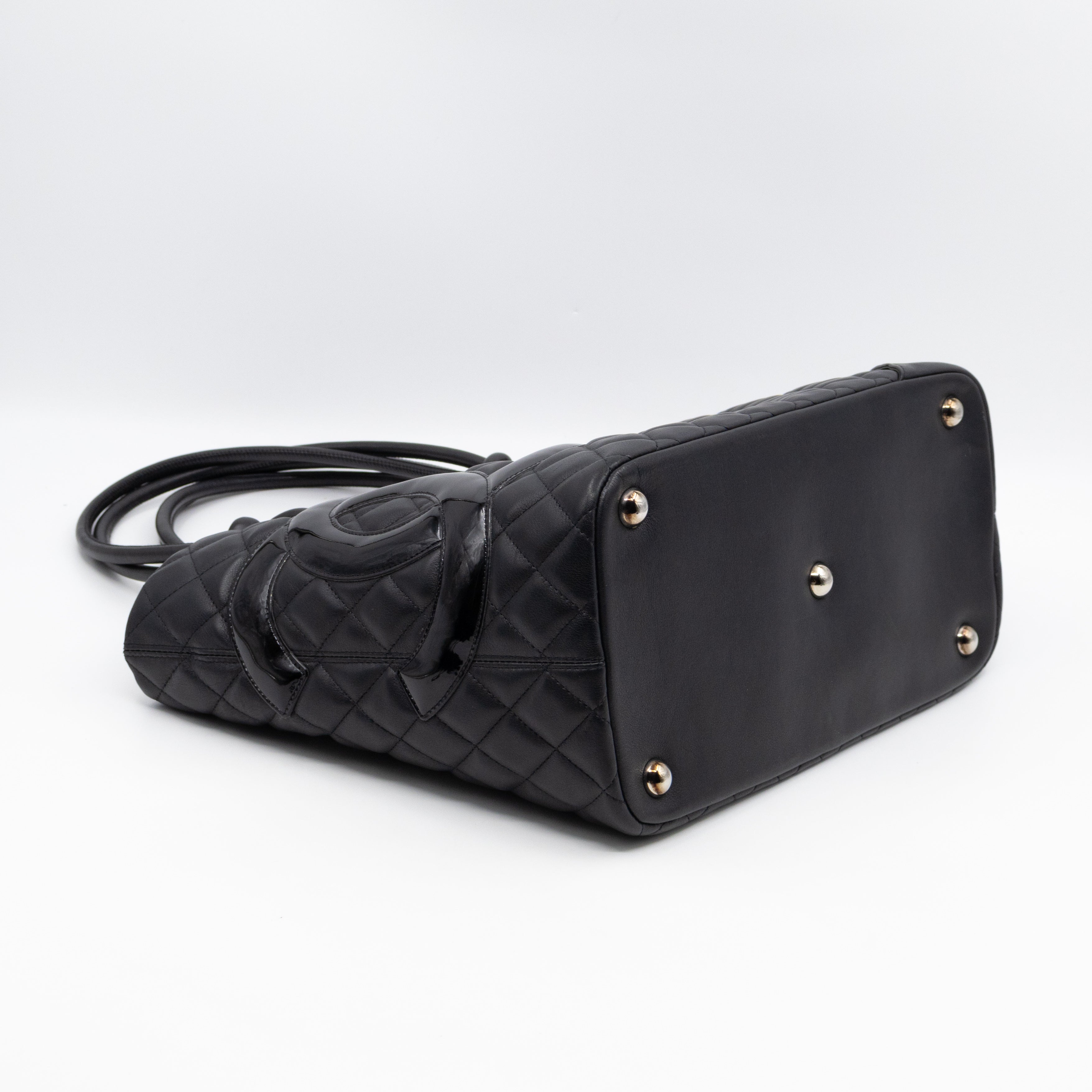 Cambon Tote Quilted Black Leather
